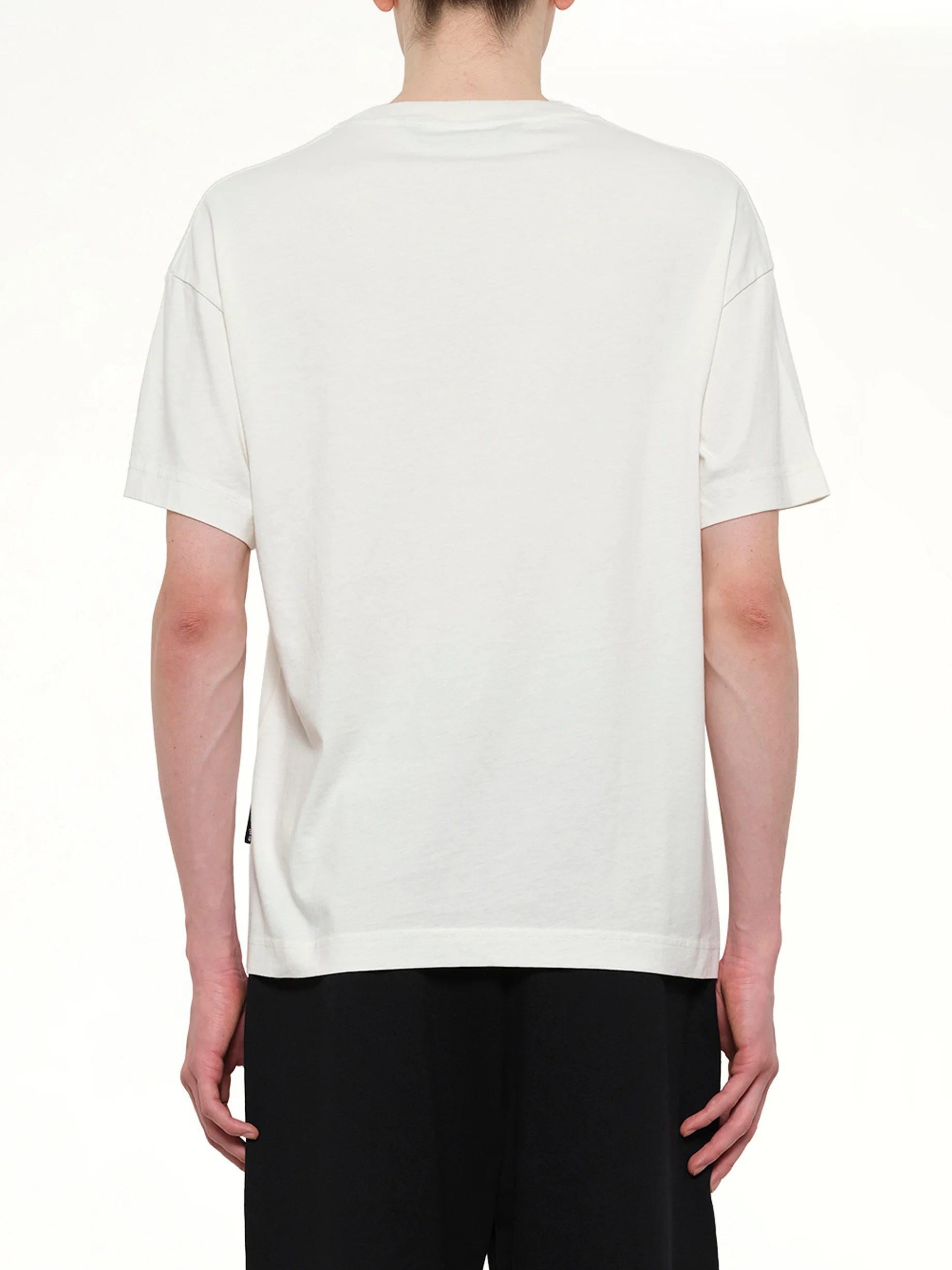 Neck Logo Regular T-Shirt in Off White/Black - Image 5