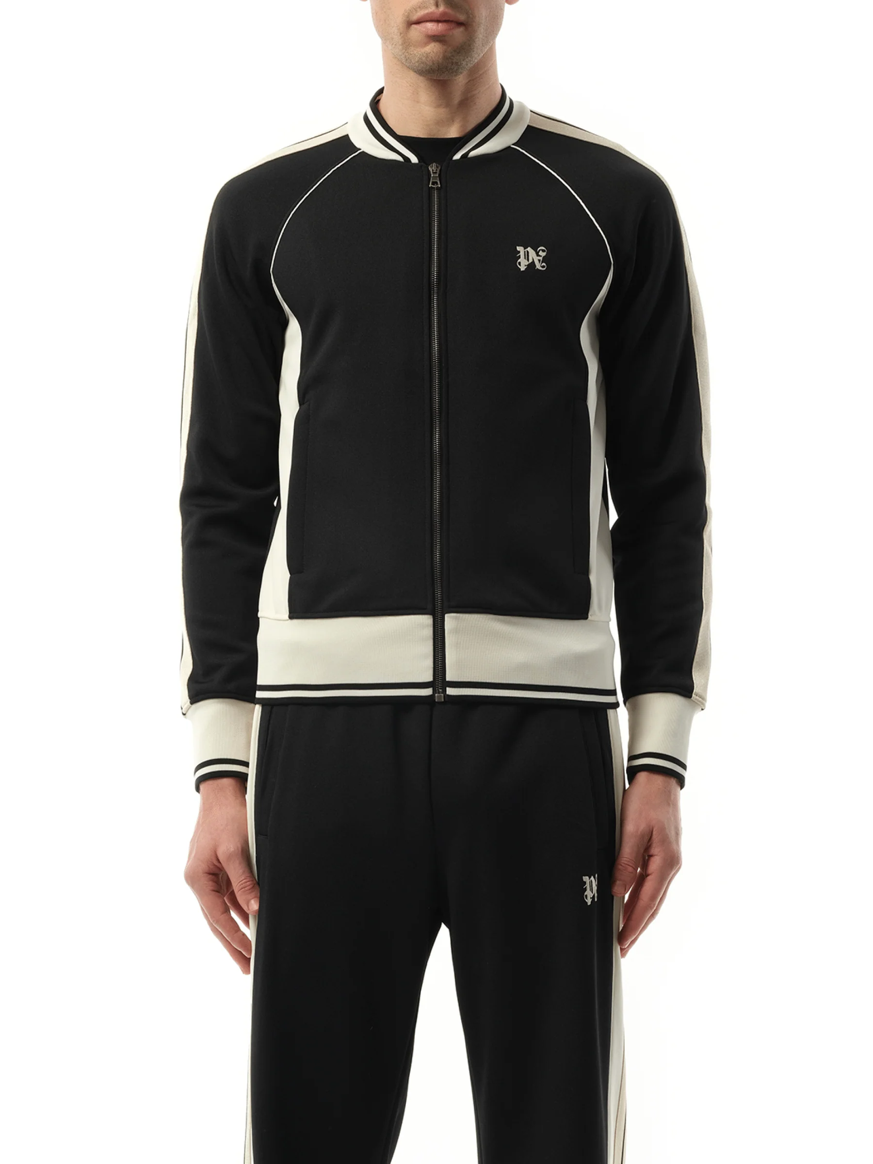 New Monogram Track Jacket in Black/Off White