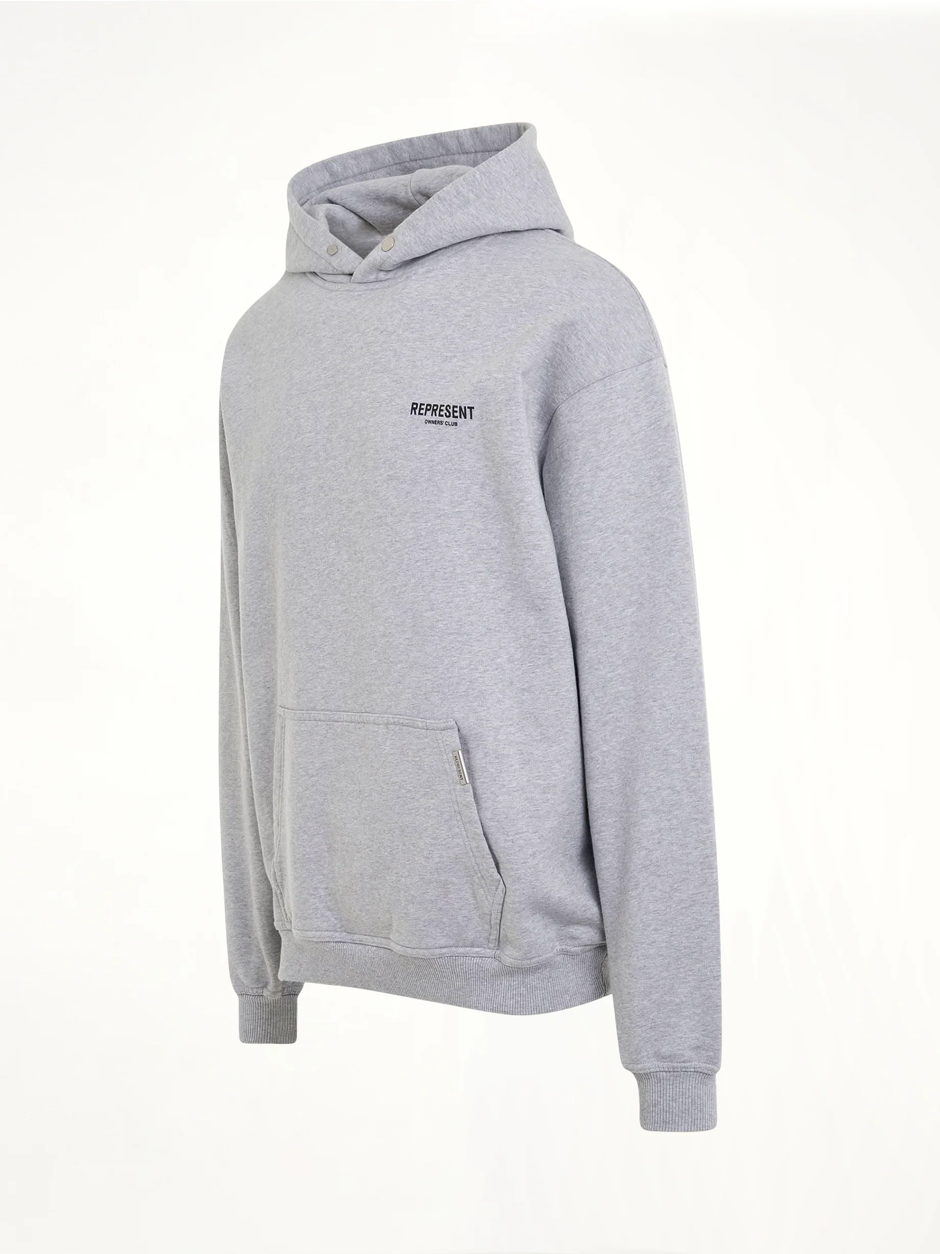 New Represent Owners Club Hoodie in Ash Grey/Black - Image 2