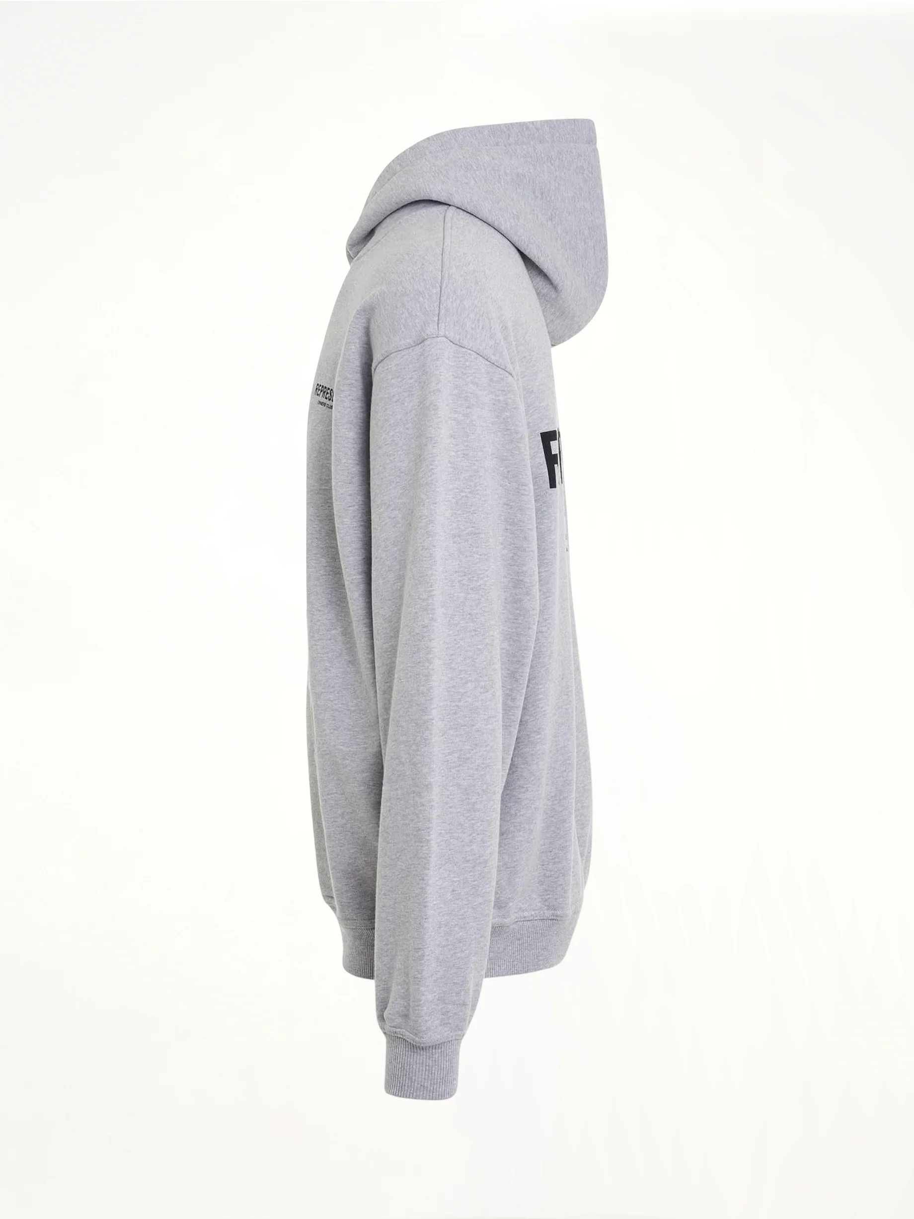 New Represent Owners Club Hoodie in Ash Grey/Black - Image 3