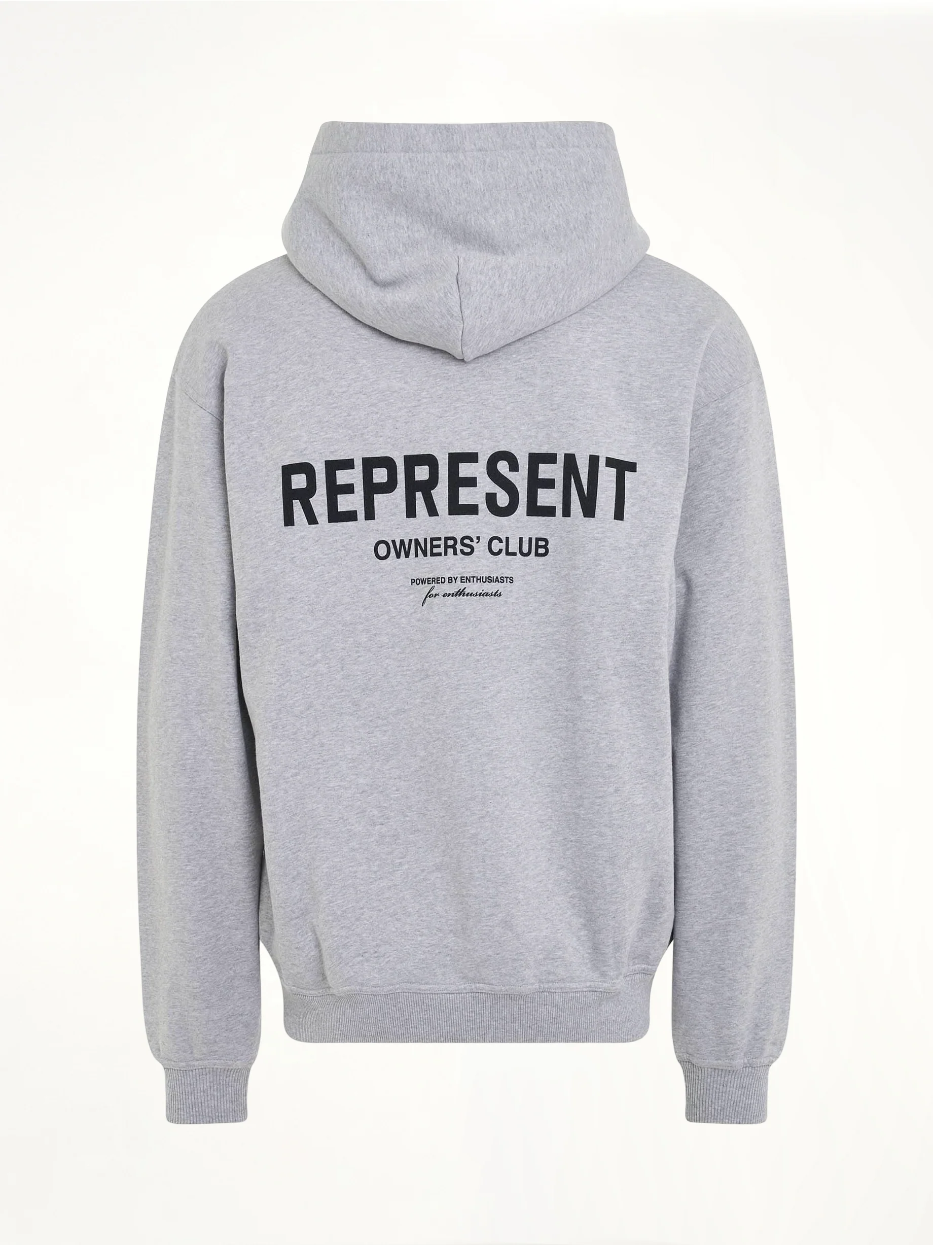 New Represent Owners Club Hoodie in Ash Grey/Black - Image 4