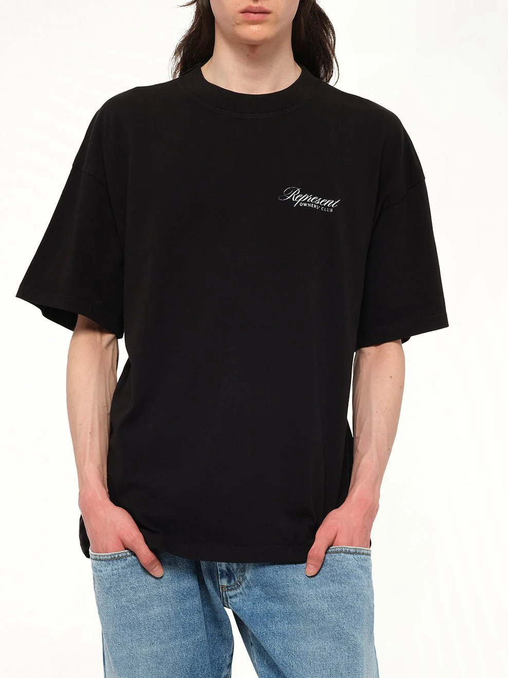 Represent Owners Club Script T-Shirt in Black - Image 6