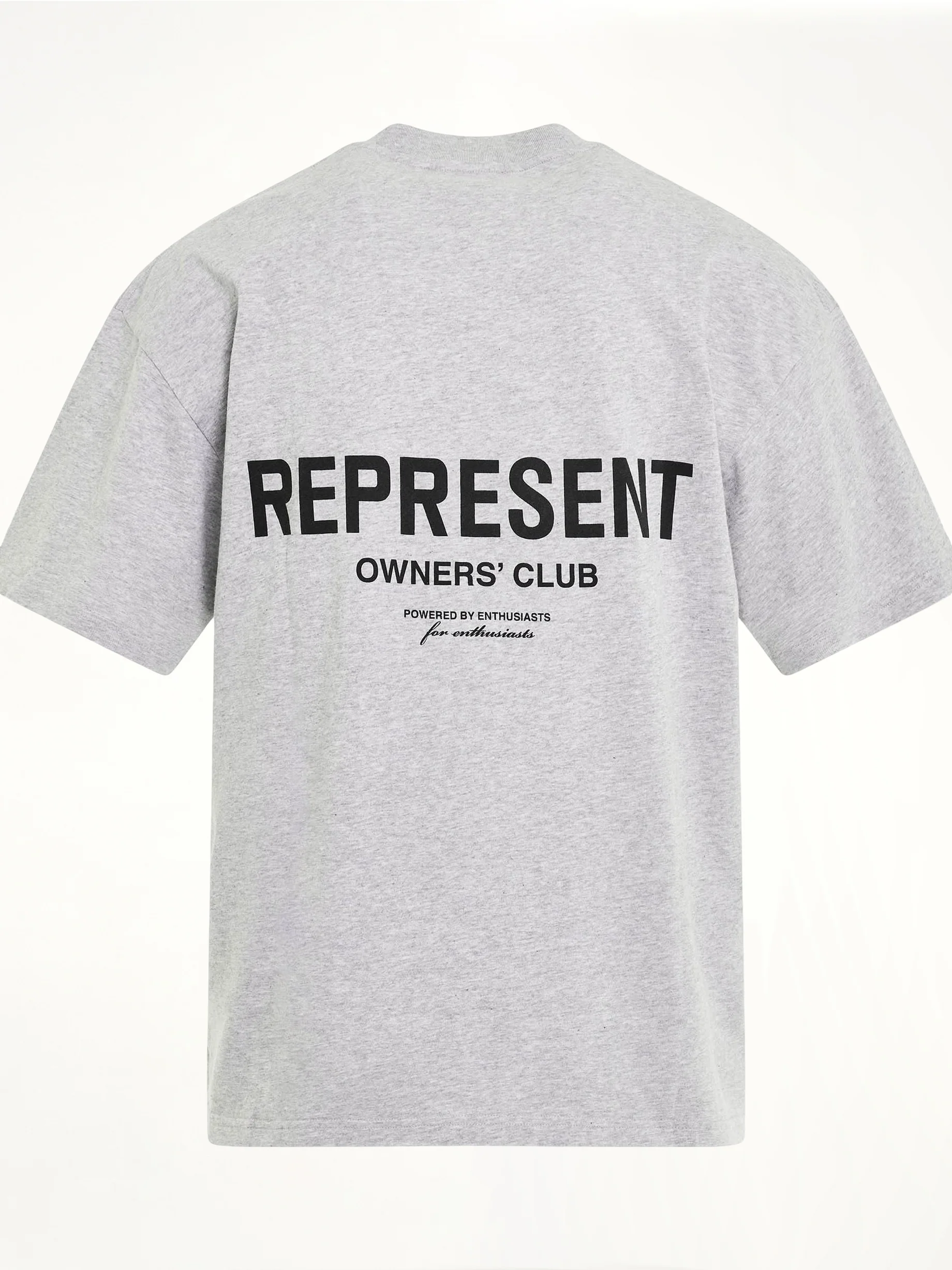 New Represent Owners Club T-Shirt in Ash Grey/Black - Image 4