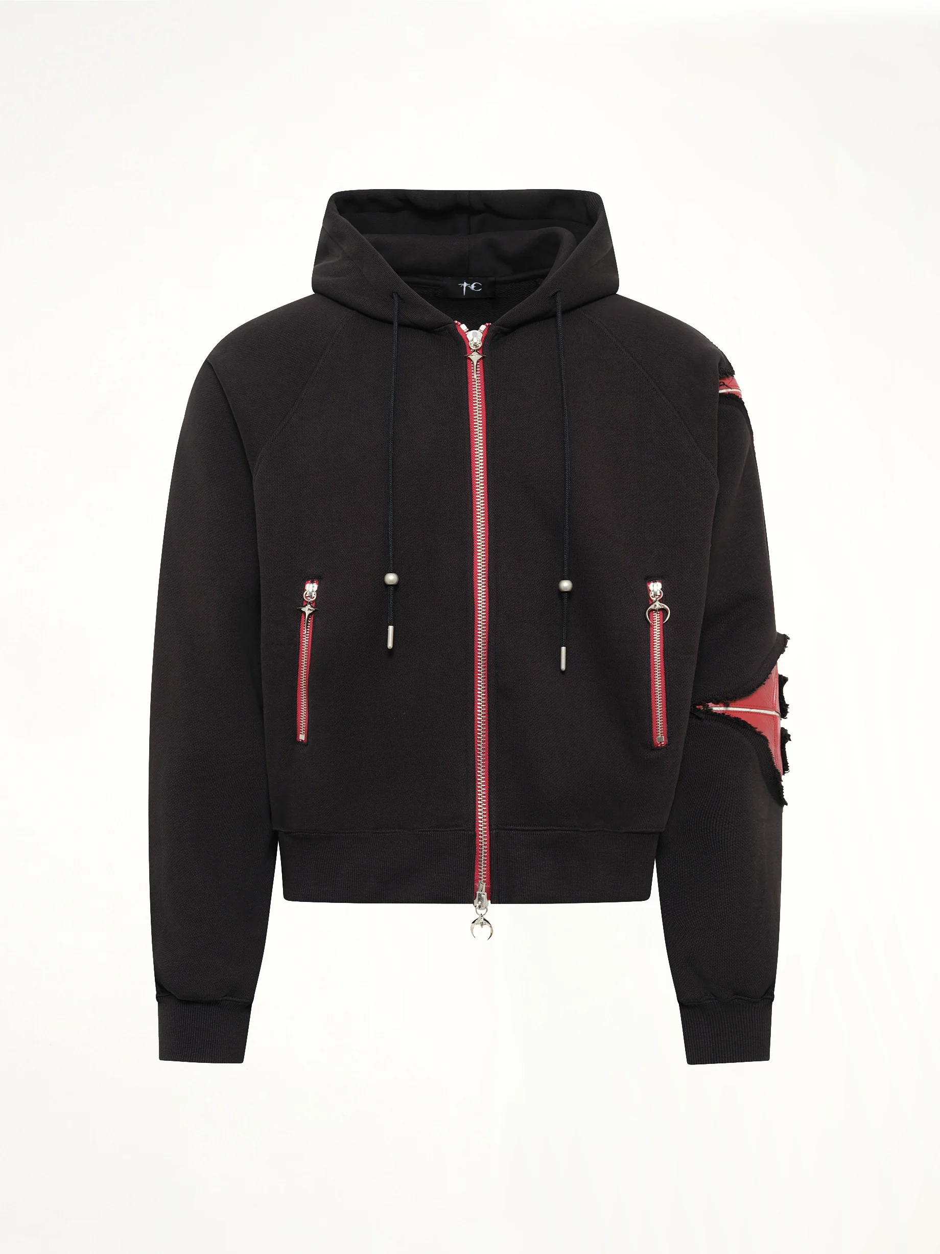New Rock Zip-Up Hoodie in Black - Image 2