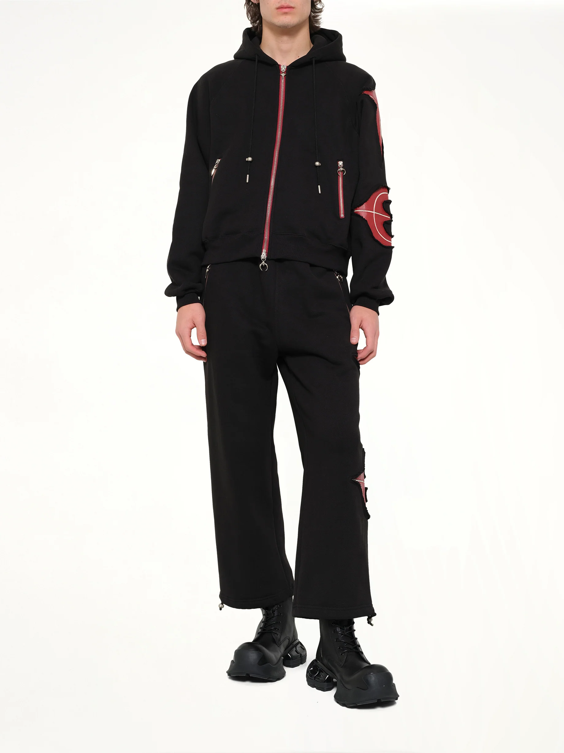 New Rock Zip-Up Hoodie in Black - Image 4