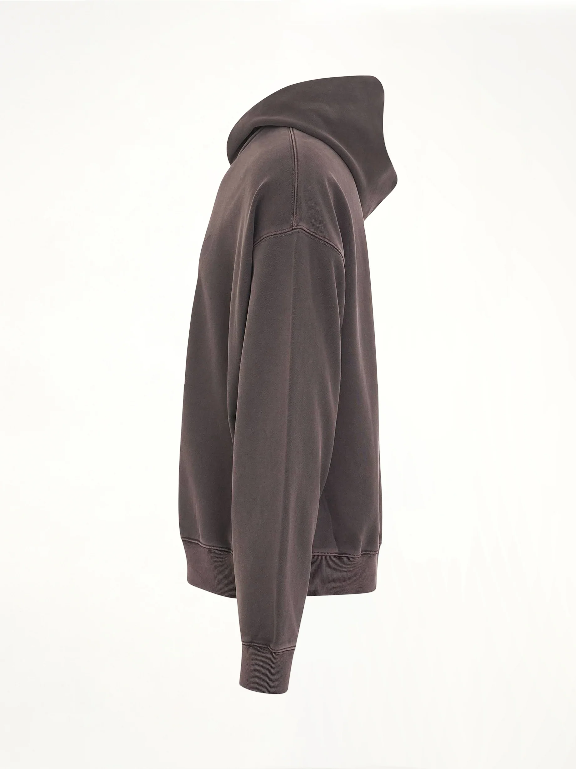 New Teddy Logo Pigment Hoodie in Charcoal - Image 3