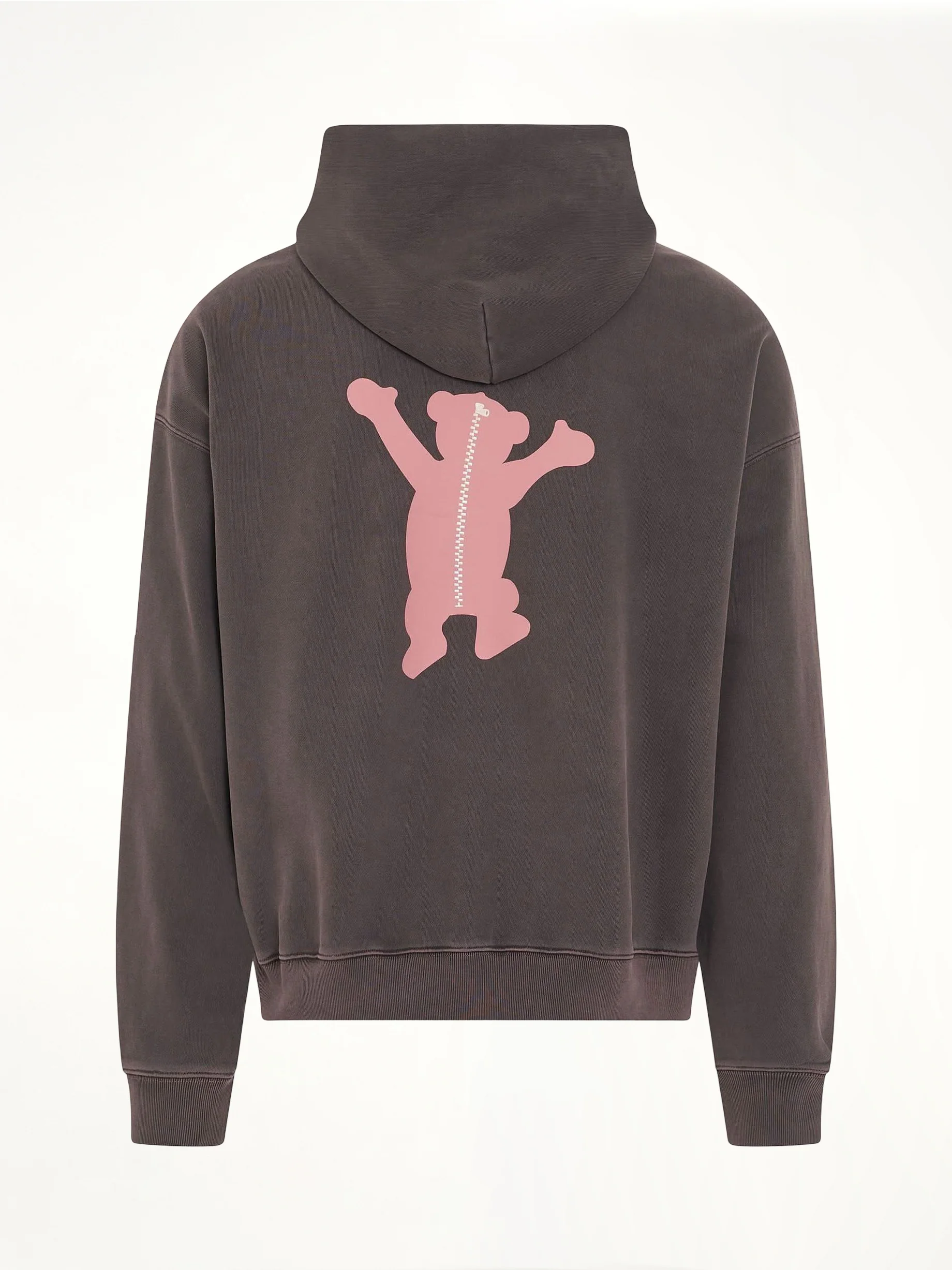 New Teddy Logo Pigment Hoodie in Charcoal - Image 4