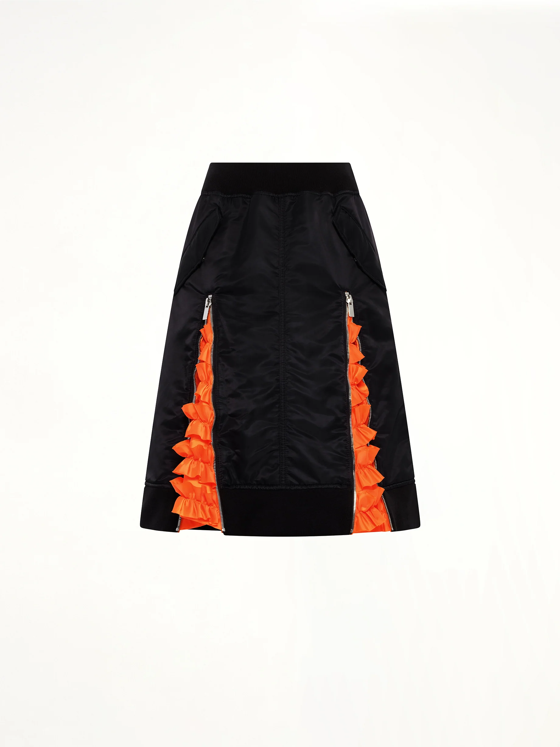 Noir Kei Ninomiya Nylon Twill Skirt in Black - Image 2