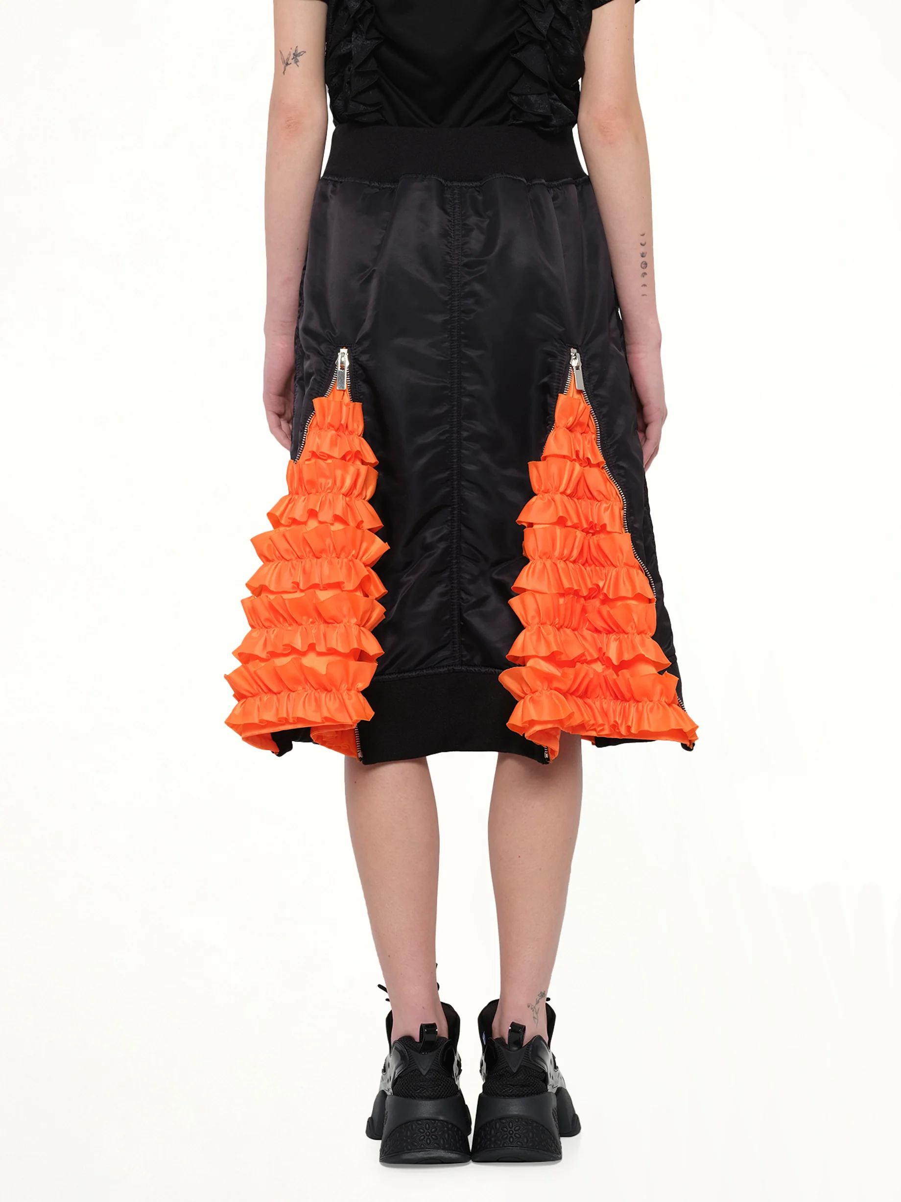 Noir Kei Ninomiya Nylon Twill Skirt in Black - Image 5