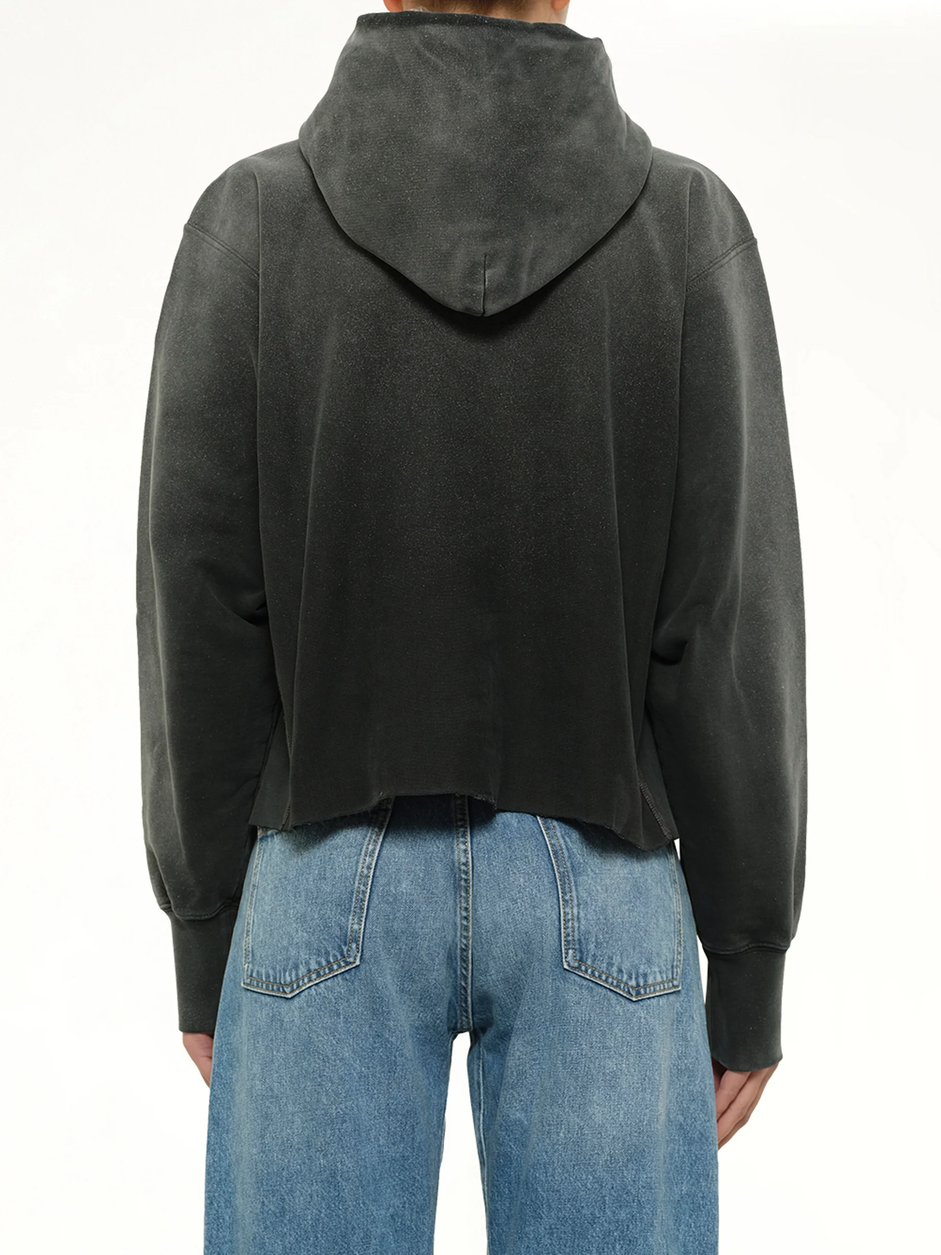 Number Hoodie in Washed Black - Image 5