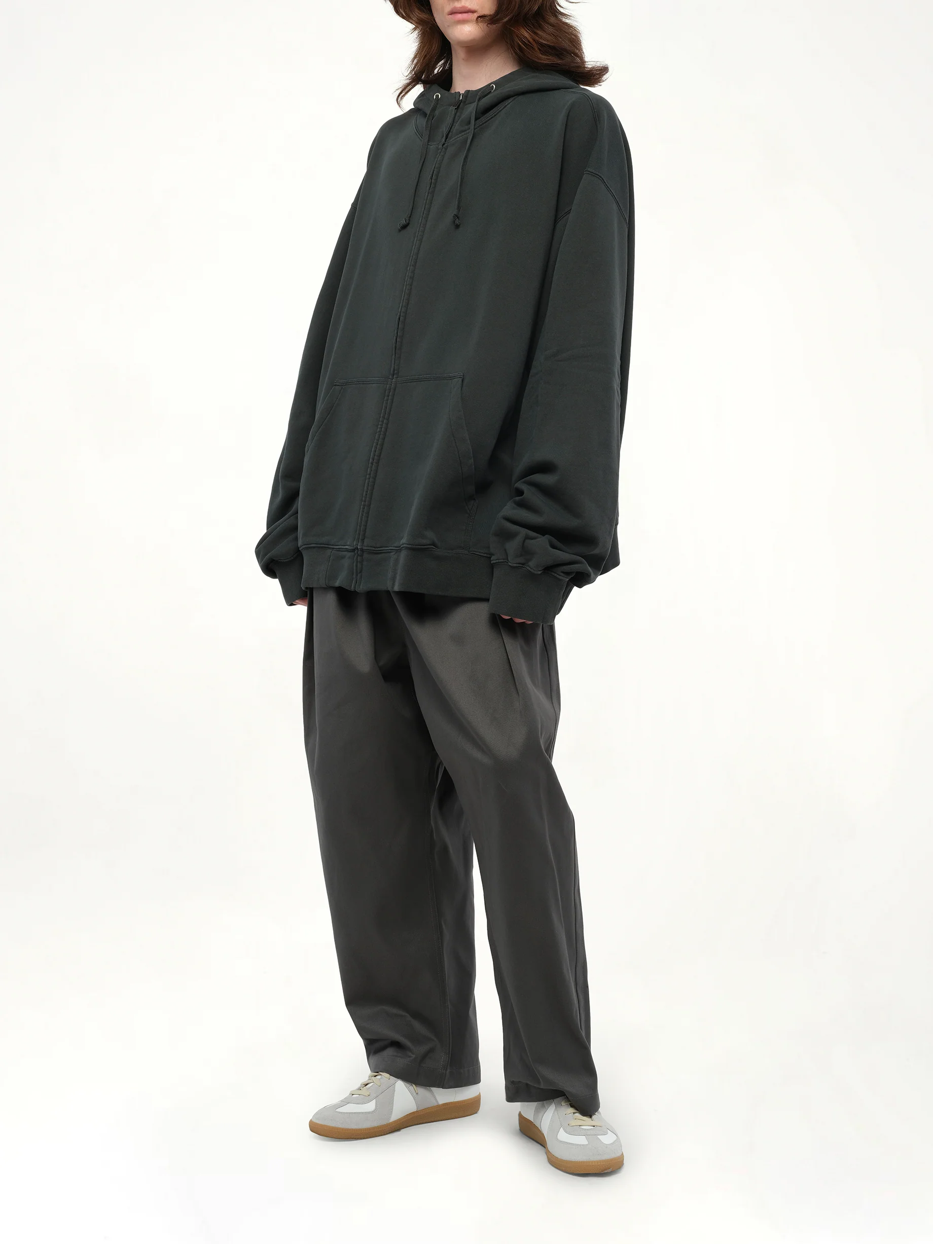 Number Zip Logo Hoodie in Black - Image 4