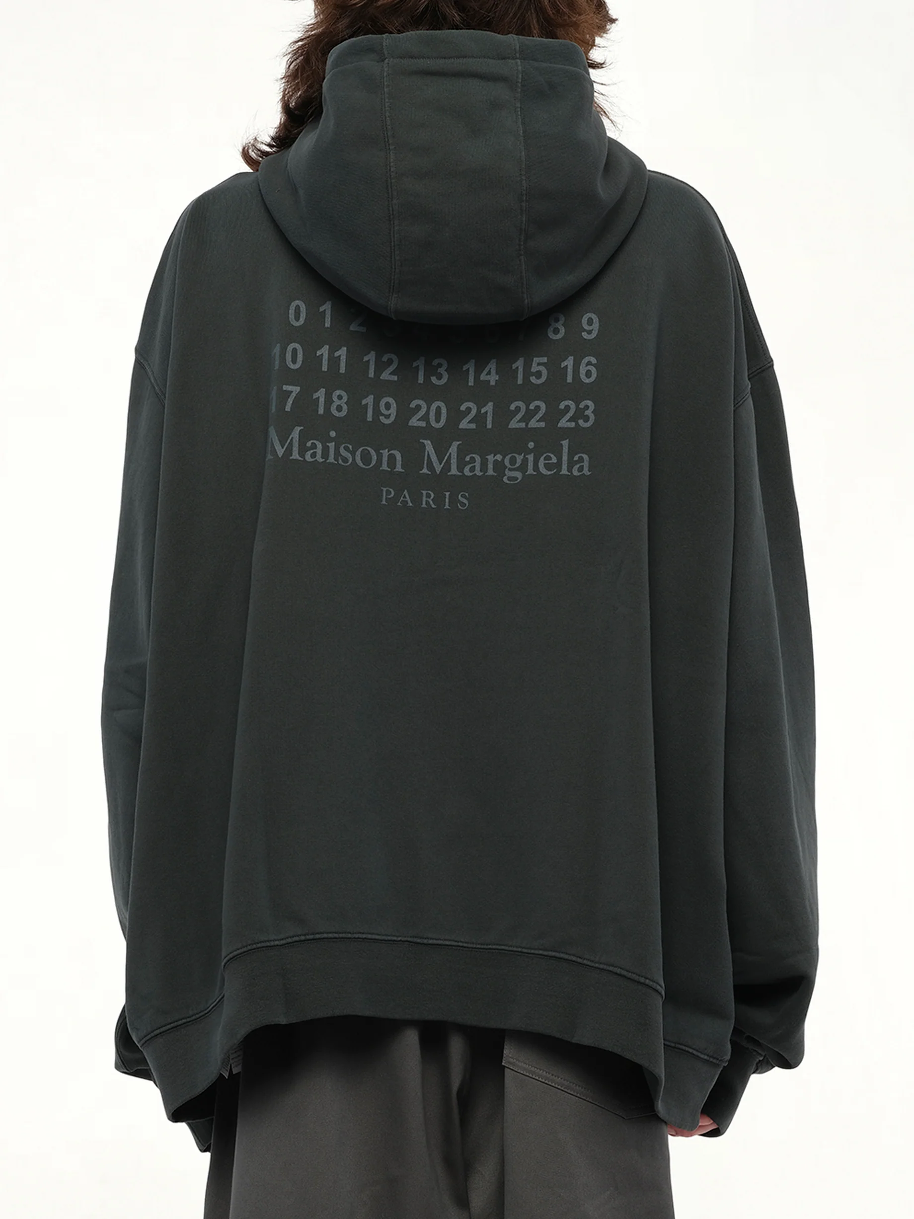 Number Zip Logo Hoodie in Black - Image 6