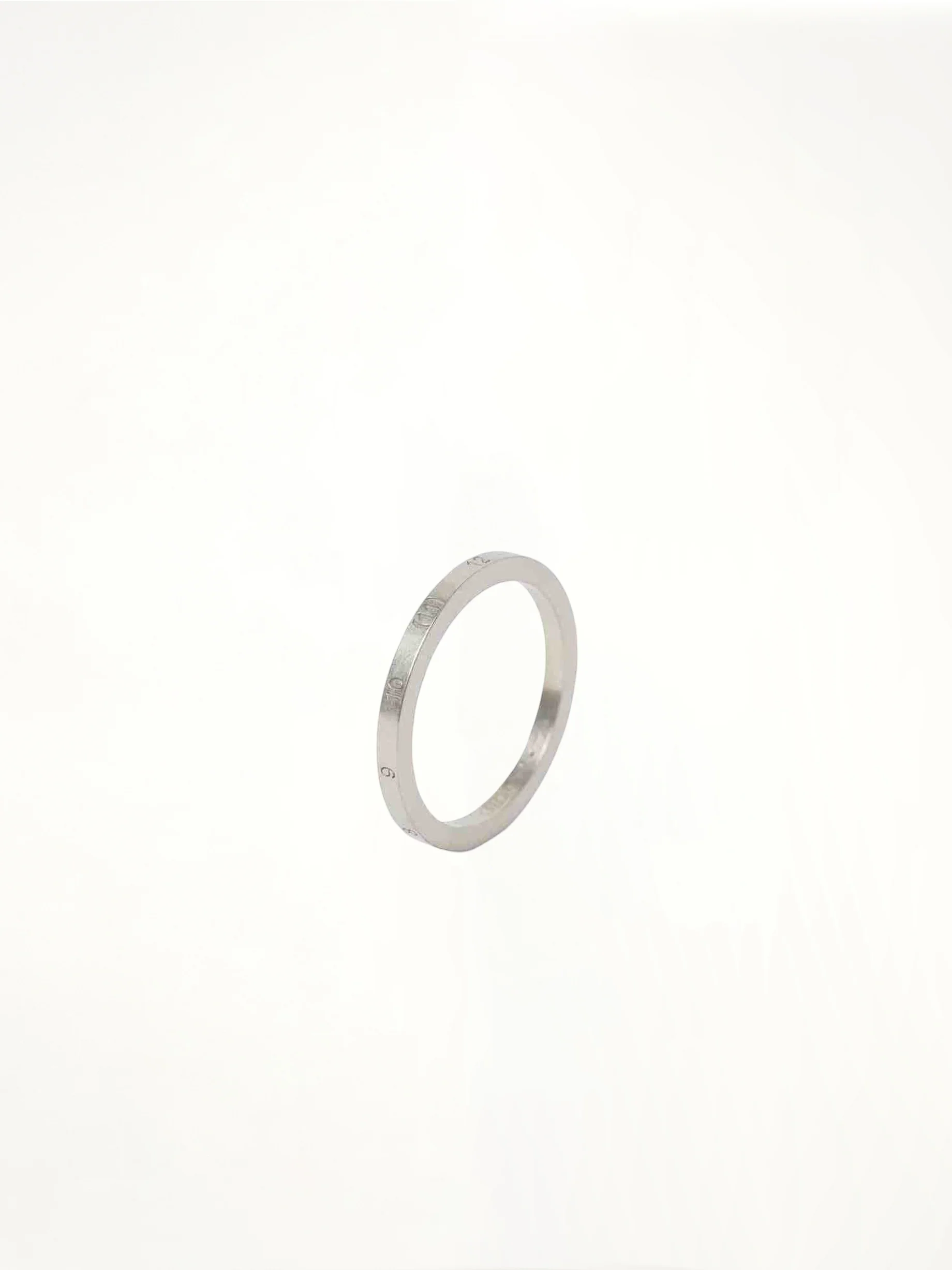Numerical 2mm Rings in Silver - Image 2