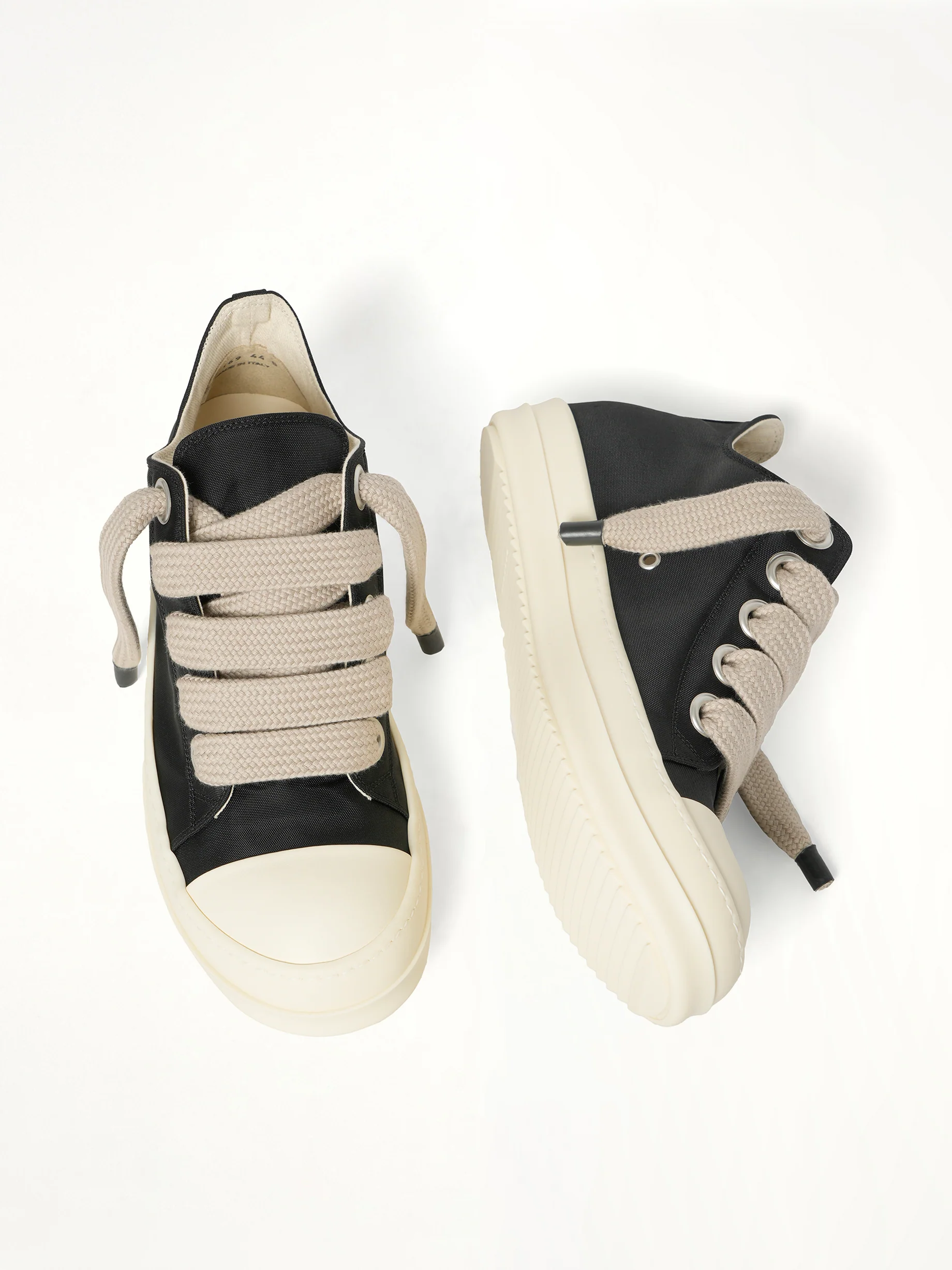 Nylon Jumbolace Sneaks in Black/Milk/Milk - Image 4