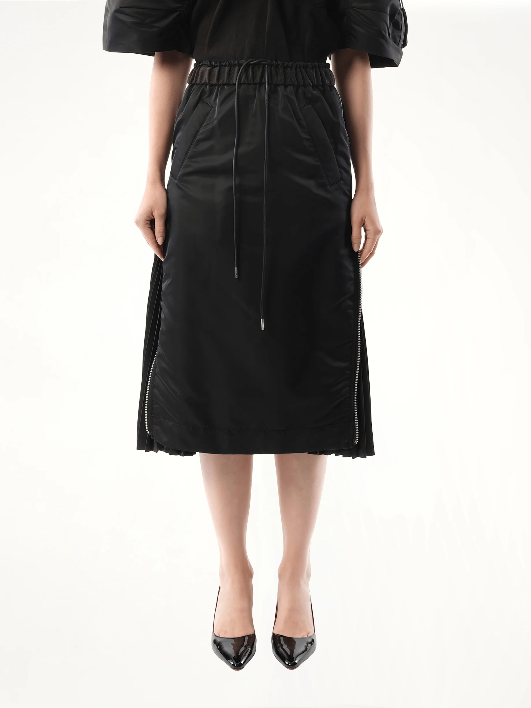 Nylon Skirt in Black