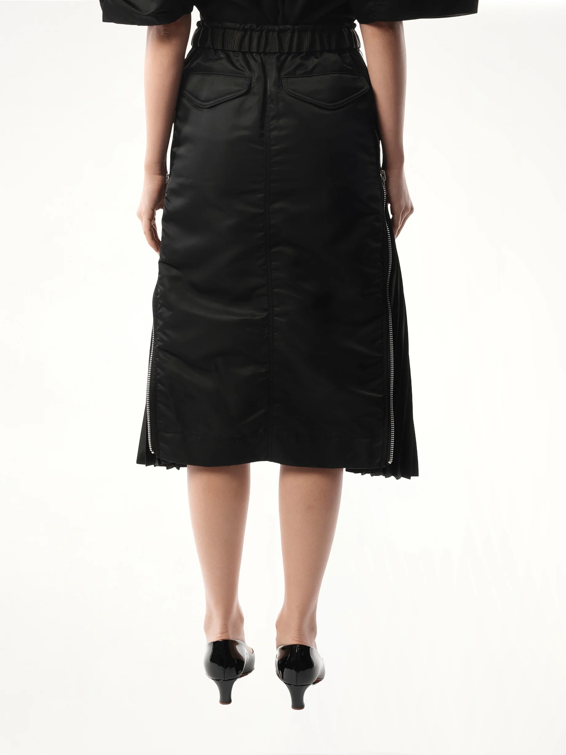 Nylon Skirt in Black - Image 6