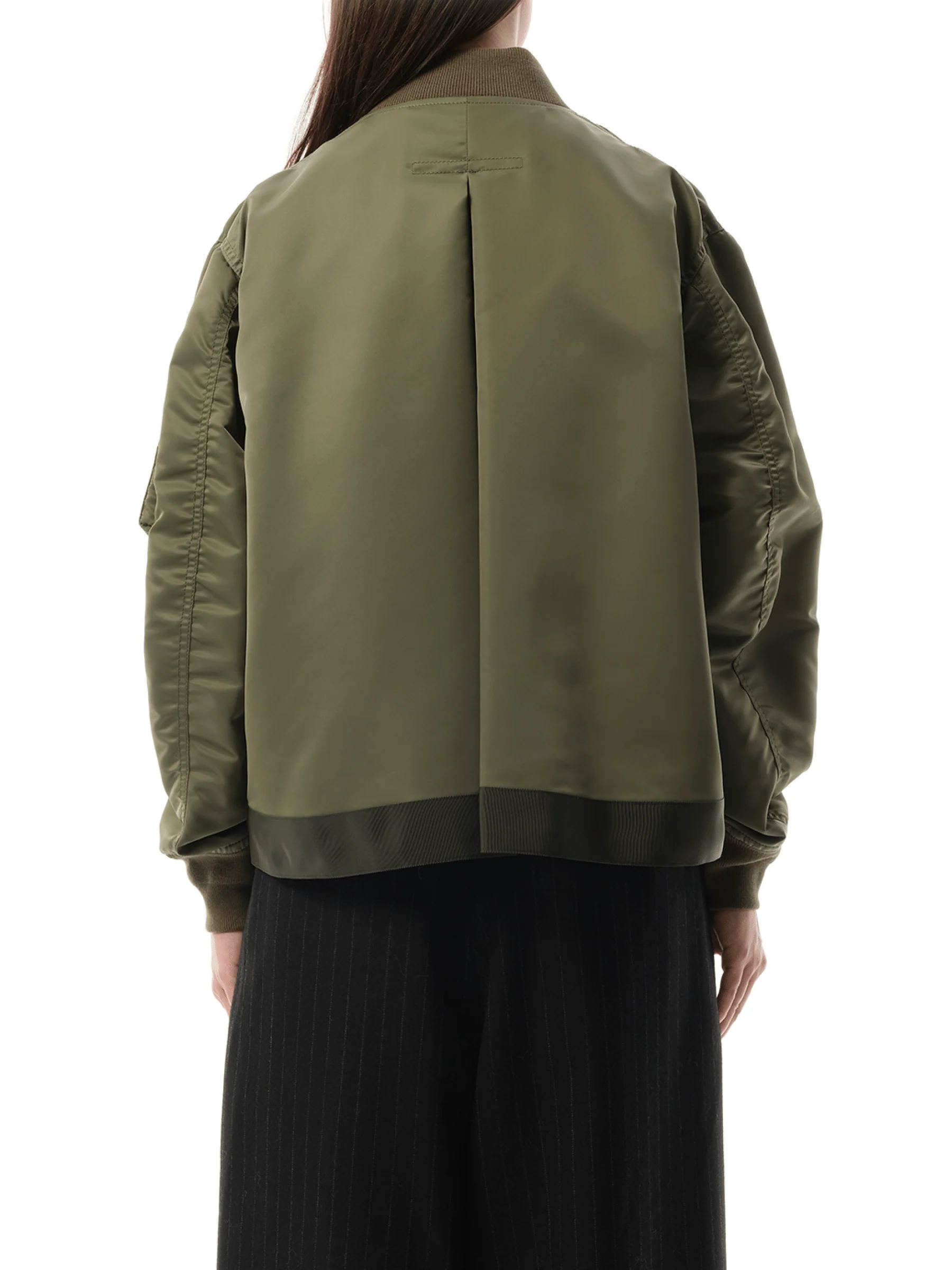 Nylon Twill Jacket in Khaki - Image 6