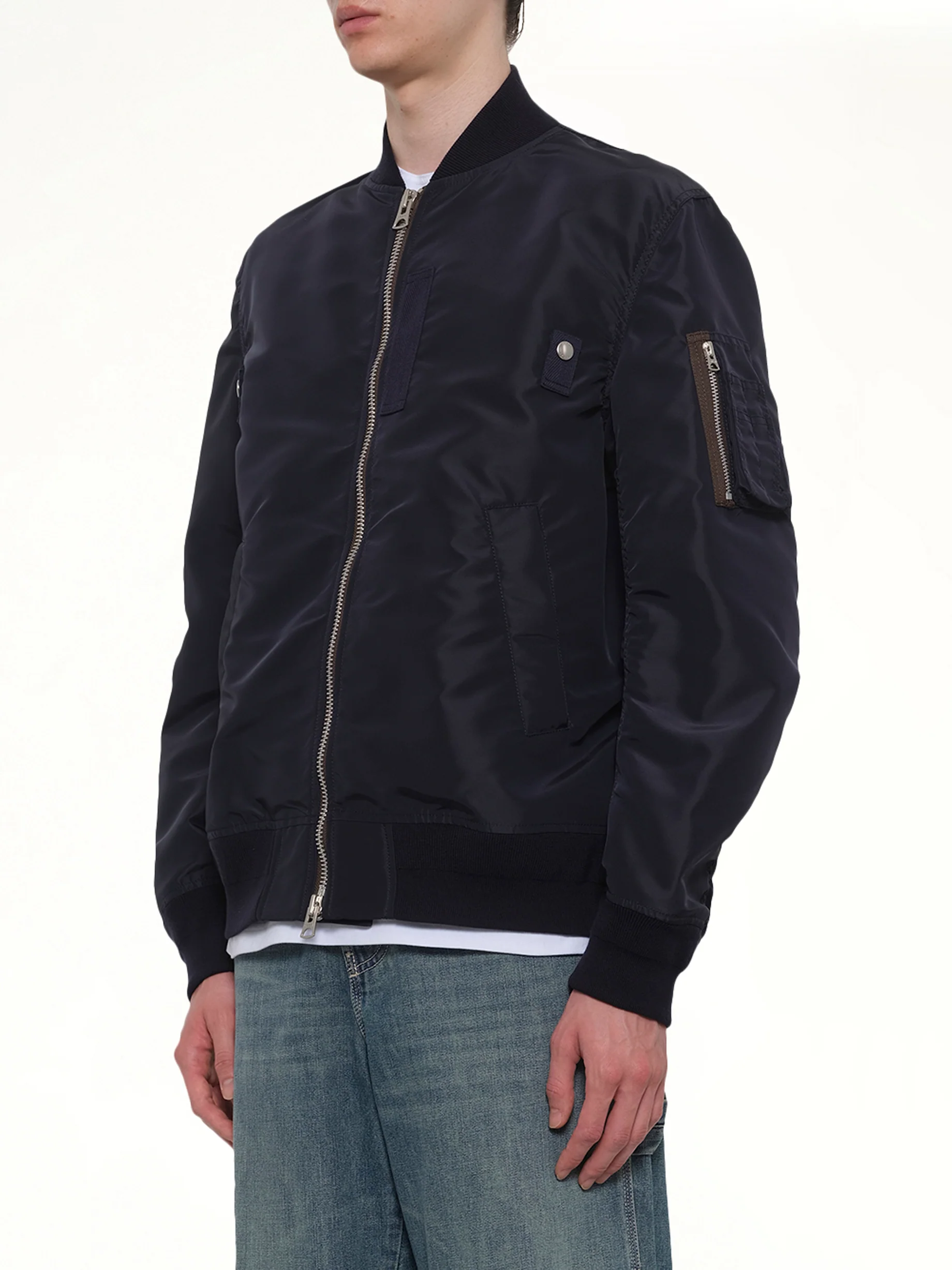 Nylon Twill Blouson in Navy - Image 3