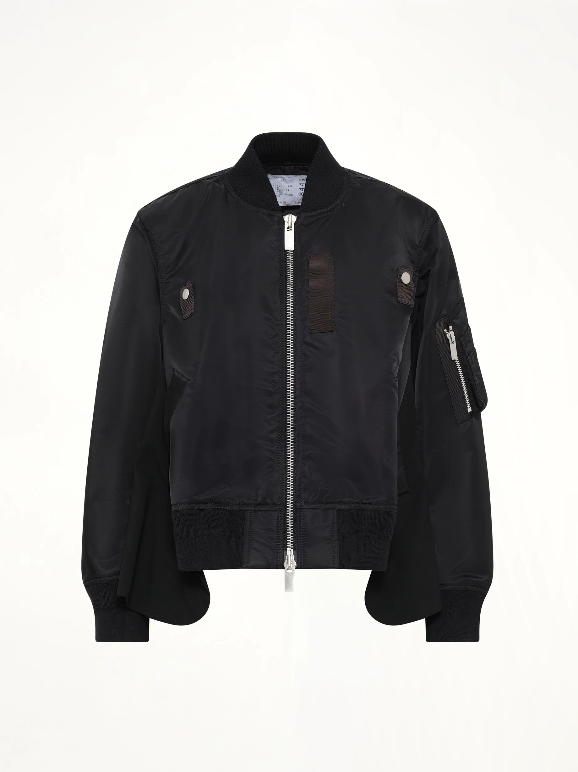 Nylon Twill x Wool Suiting Blouson in Black - Image 2