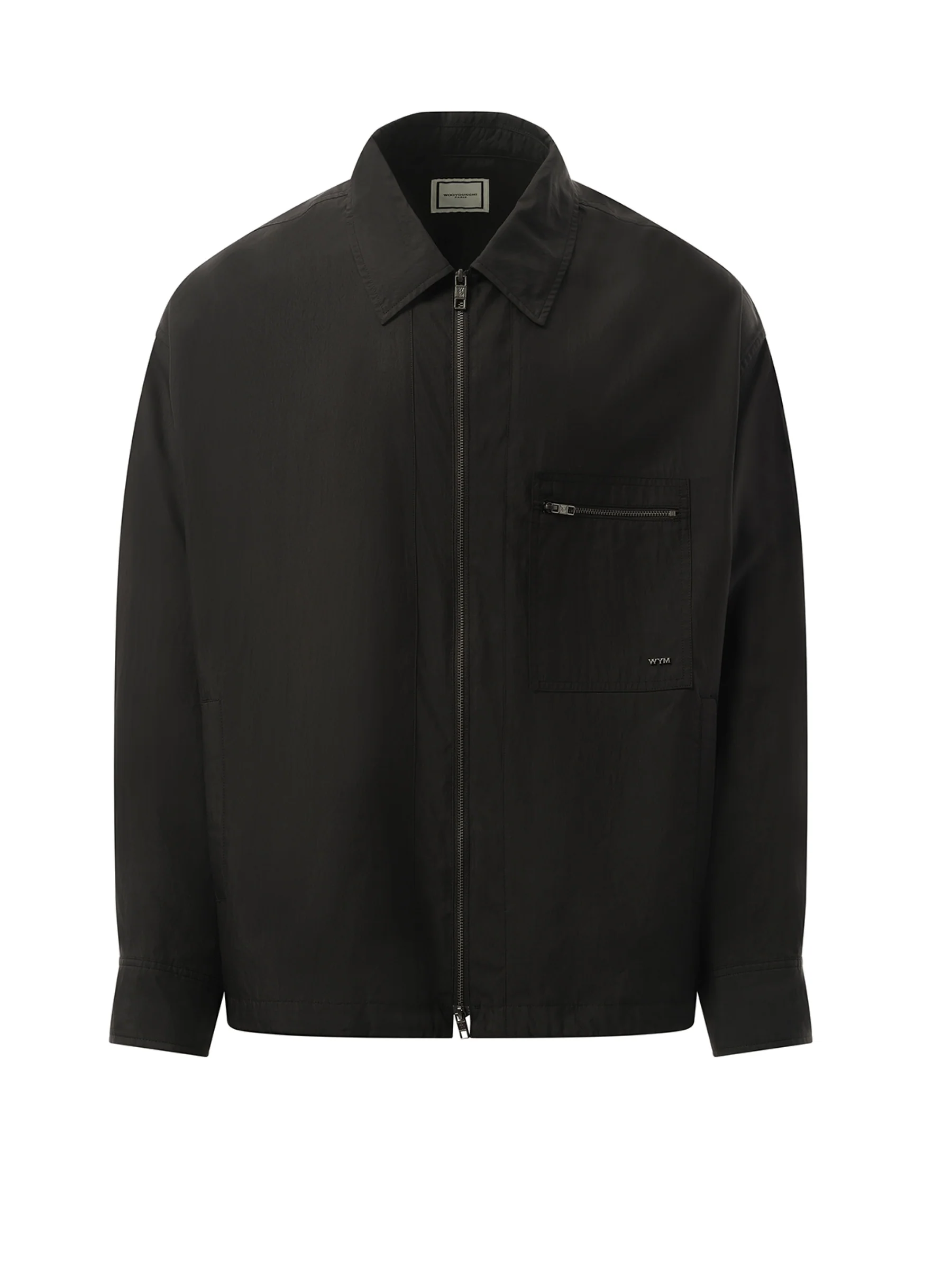 Nylon Zip Shirt in Black - Image 2