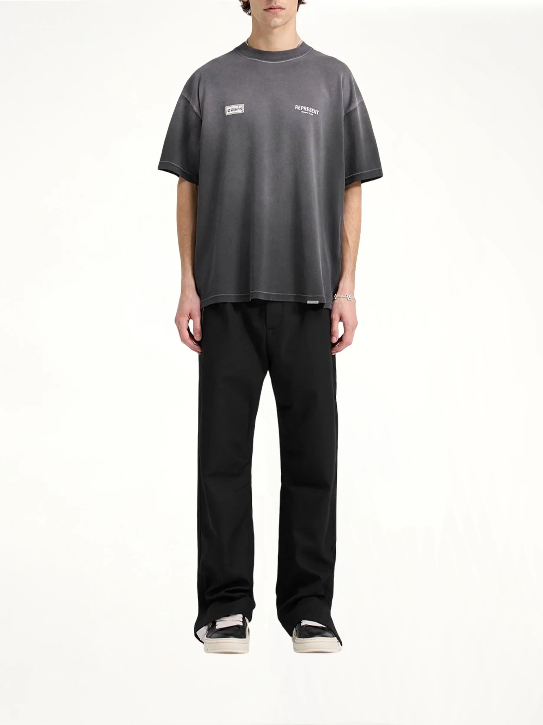 Oasis Owners Club T-Shirt in Stained Black - Image 4