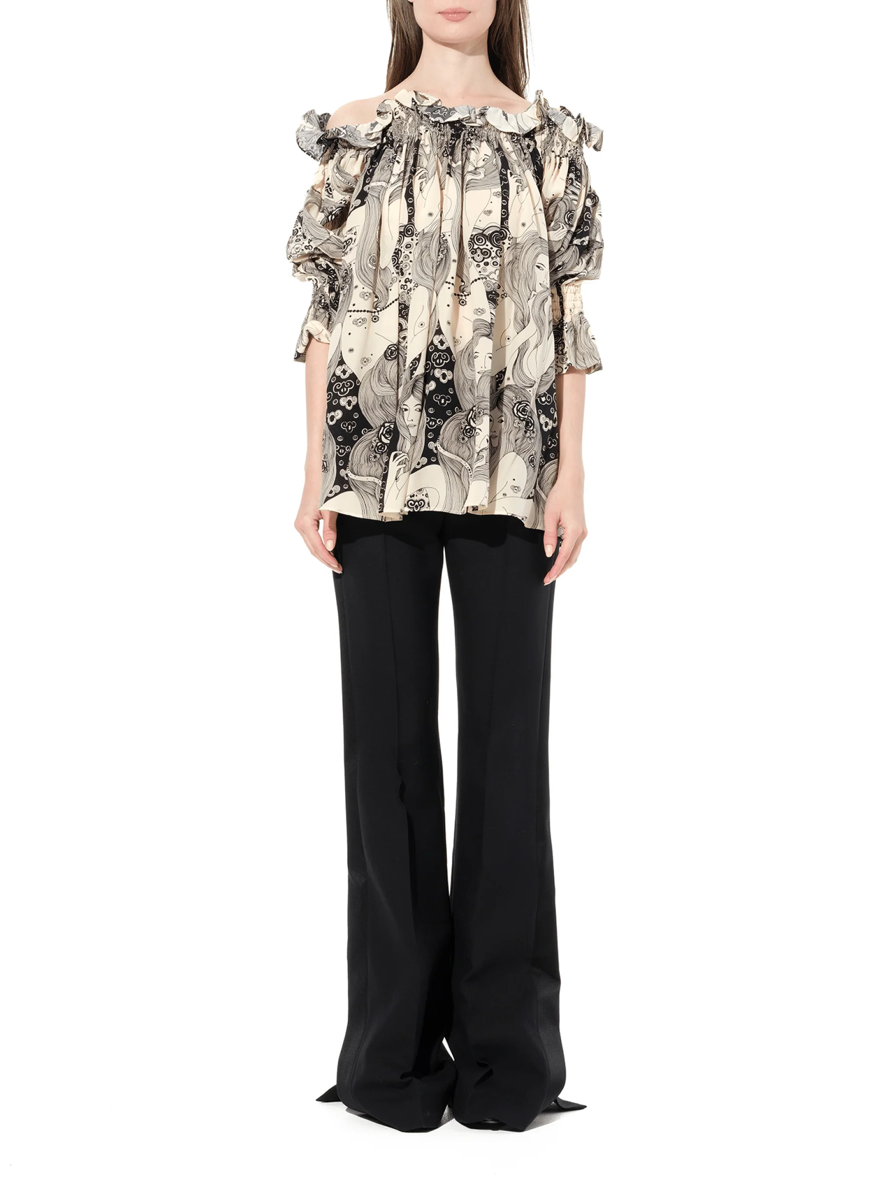 Off Shld Eve Top in Ivory - Image 4