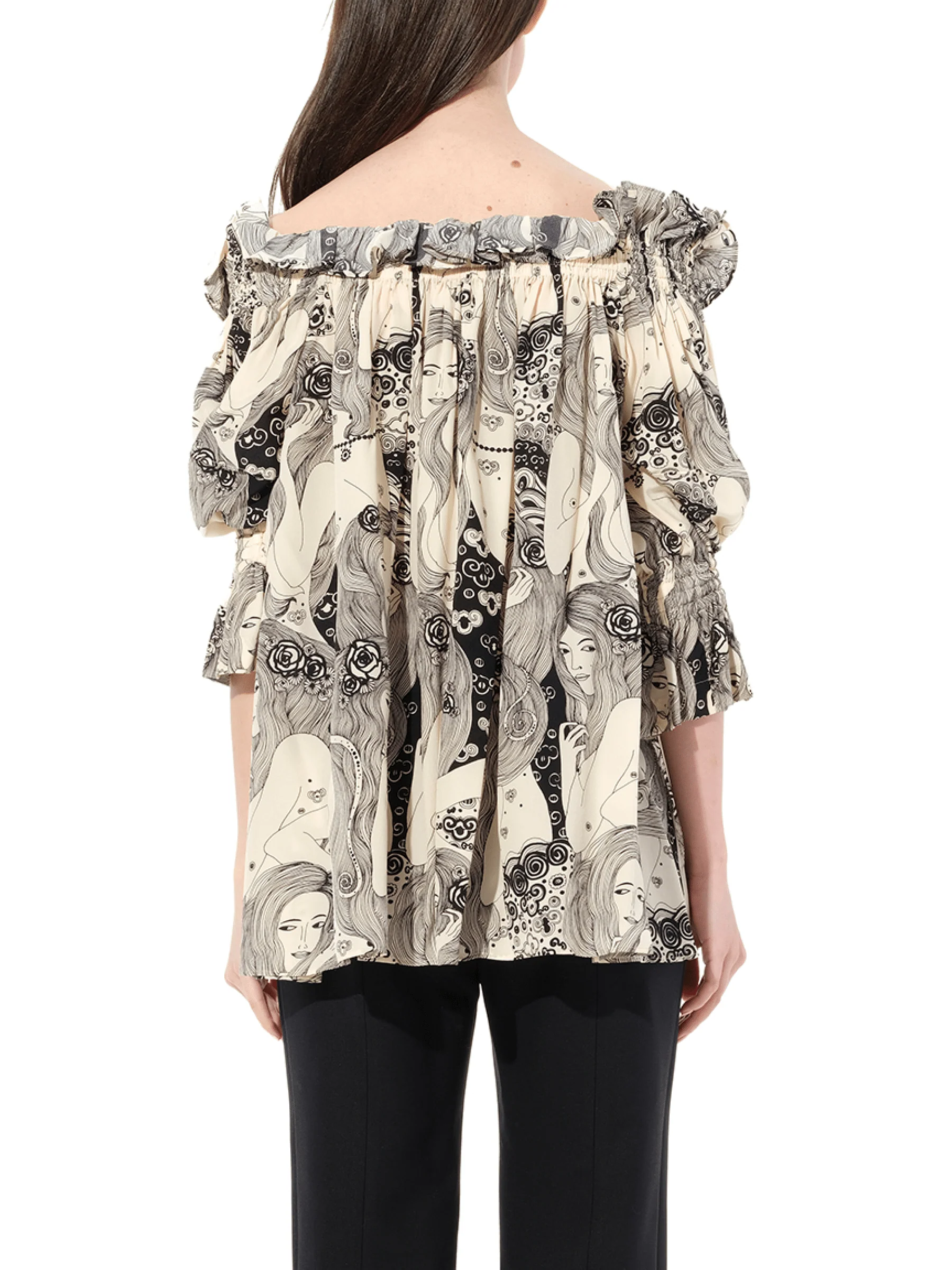 Off Shld Eve Top in Ivory - Image 6