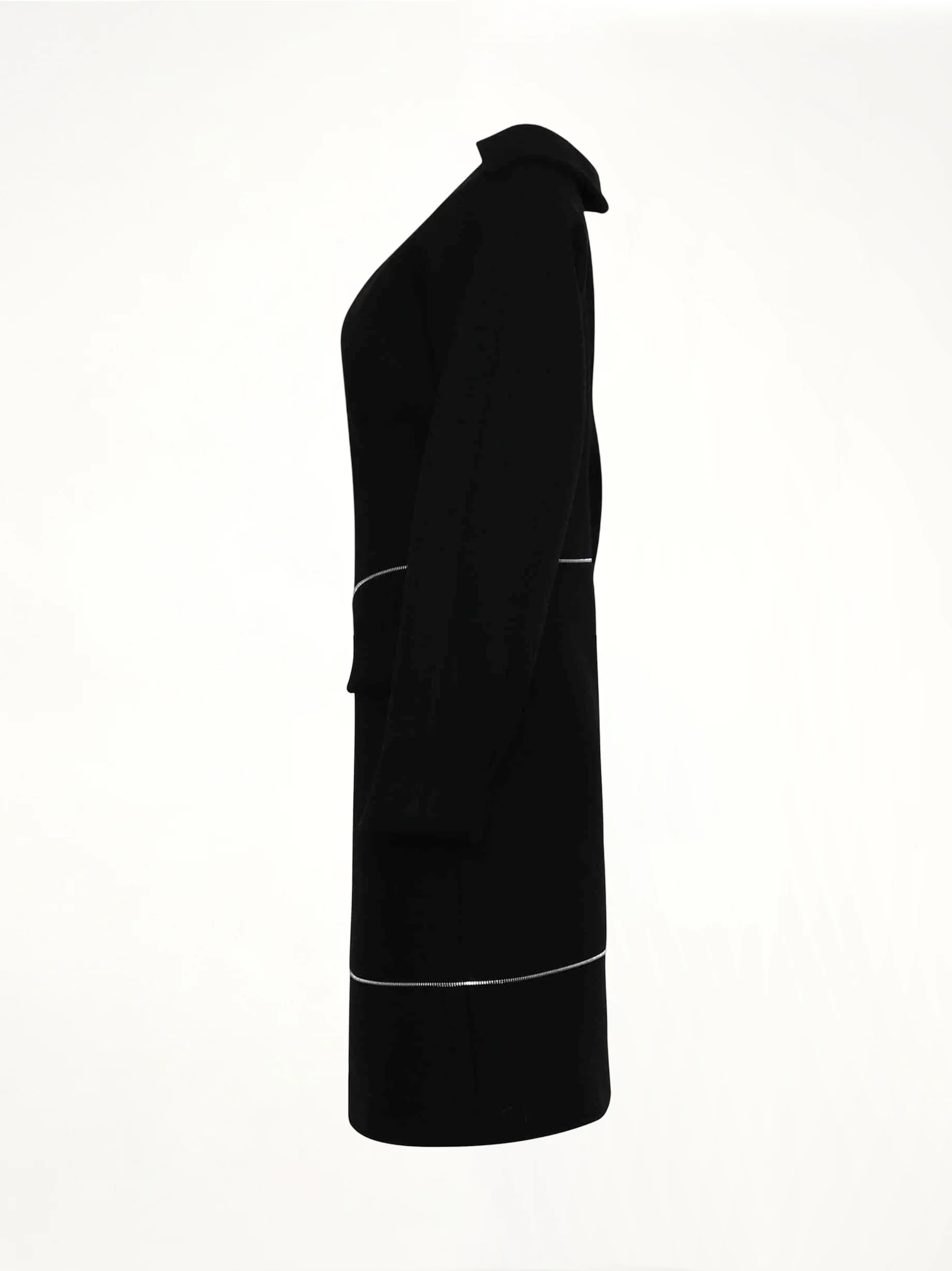 Off-Shoulder Neck Line Dress in Black - Image 3
