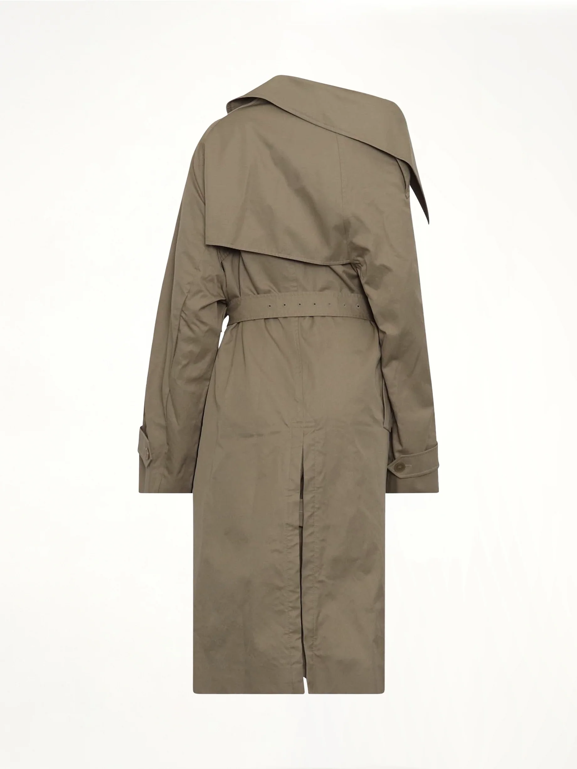 Off Shoulder Trench Coat in Beige - Image 4
