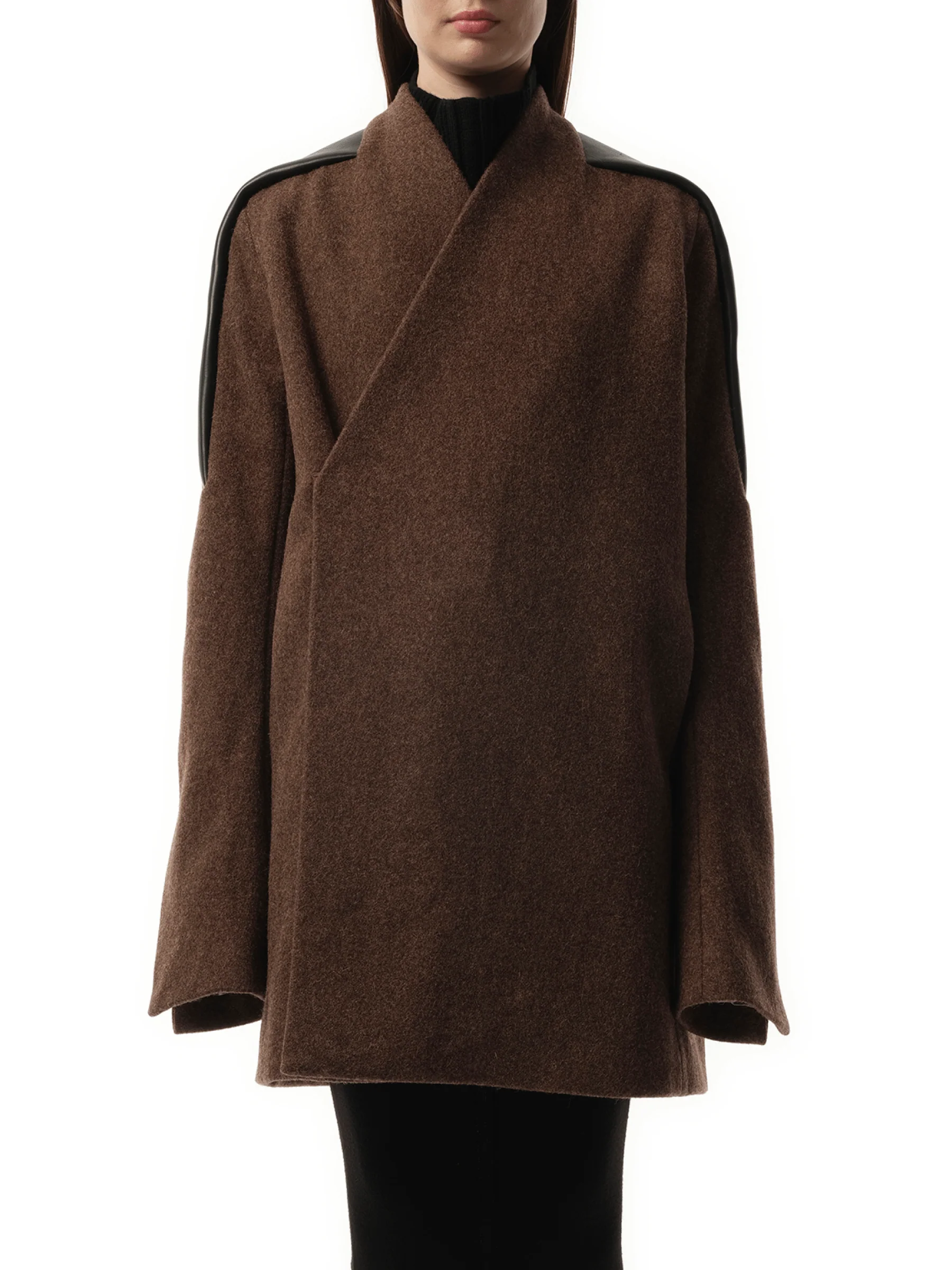 Officer Jacket in Brown/Black/Thulian
