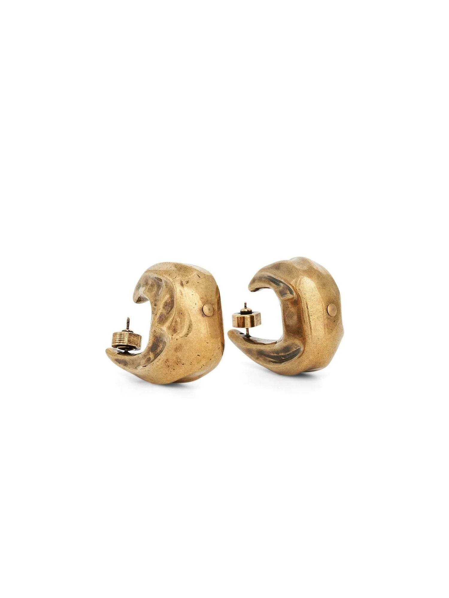 Olivia Medium Hoop Earrings in Antique Gold