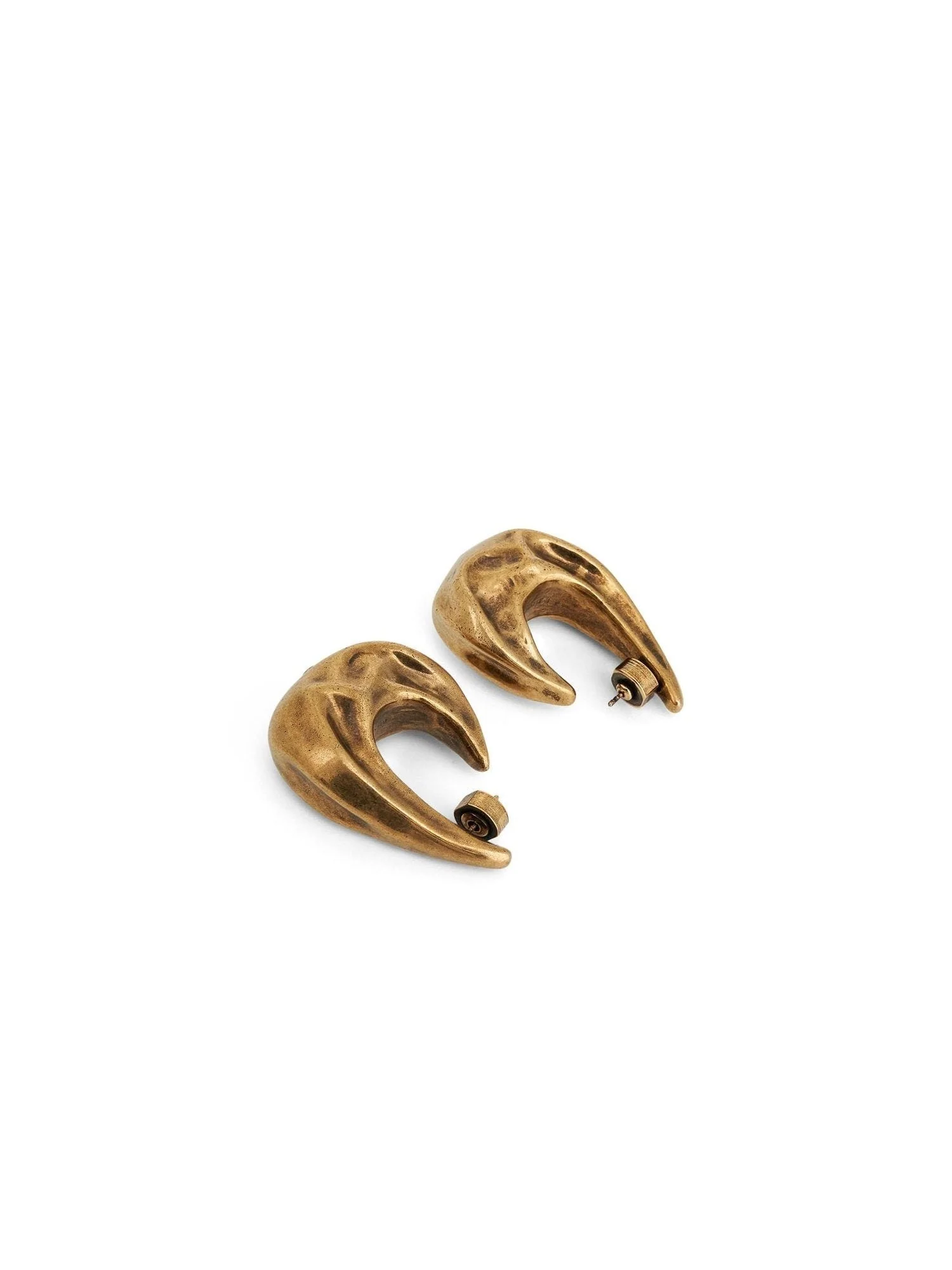 Olivia Medium Hoop Earrings in Antique Gold - Image 3