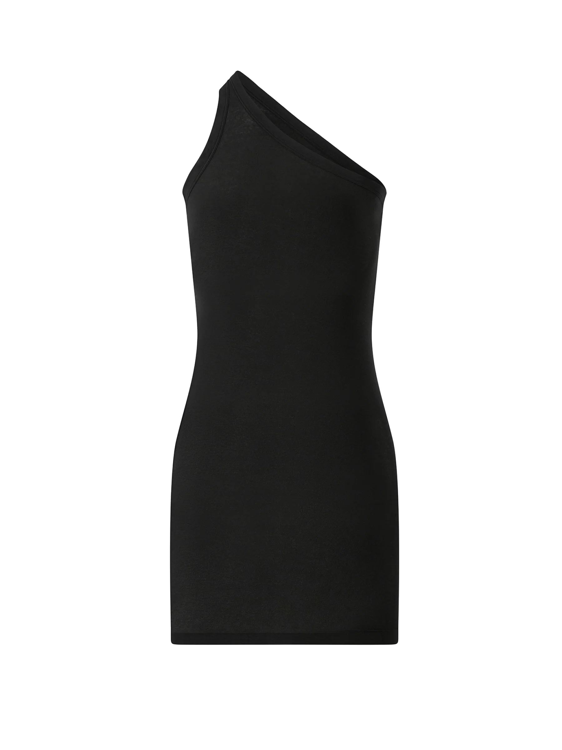 One Shoulder Tank Top in Black - Image 2