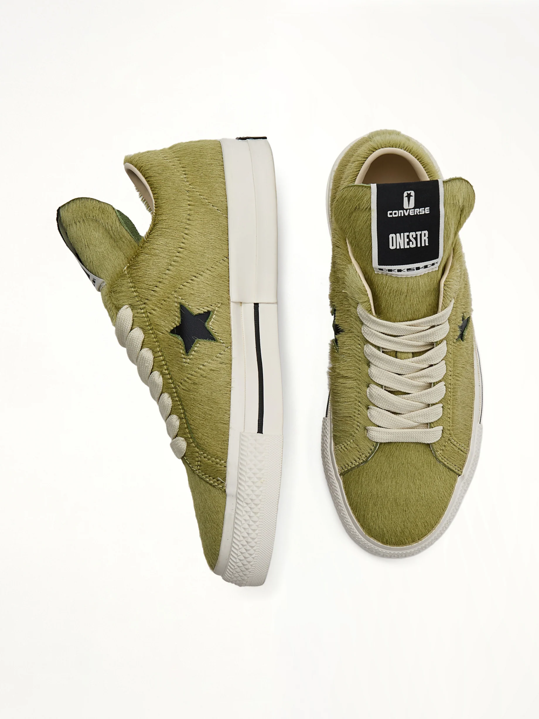 One Star Fur Sneaker A14797C in Acid/Black - Image 5