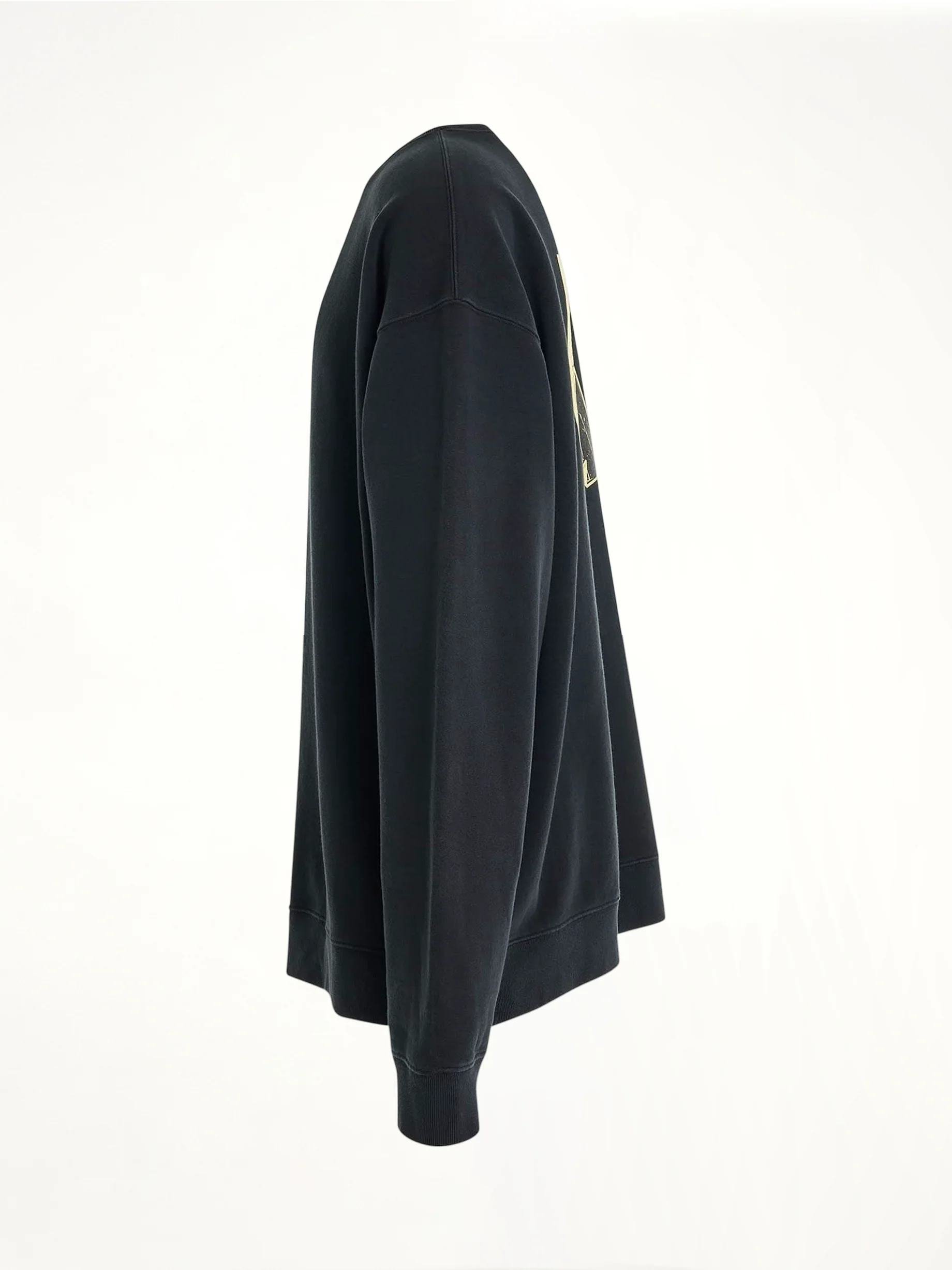 Open Neck Oversized Sweatshirt in Anthracite - Image 3