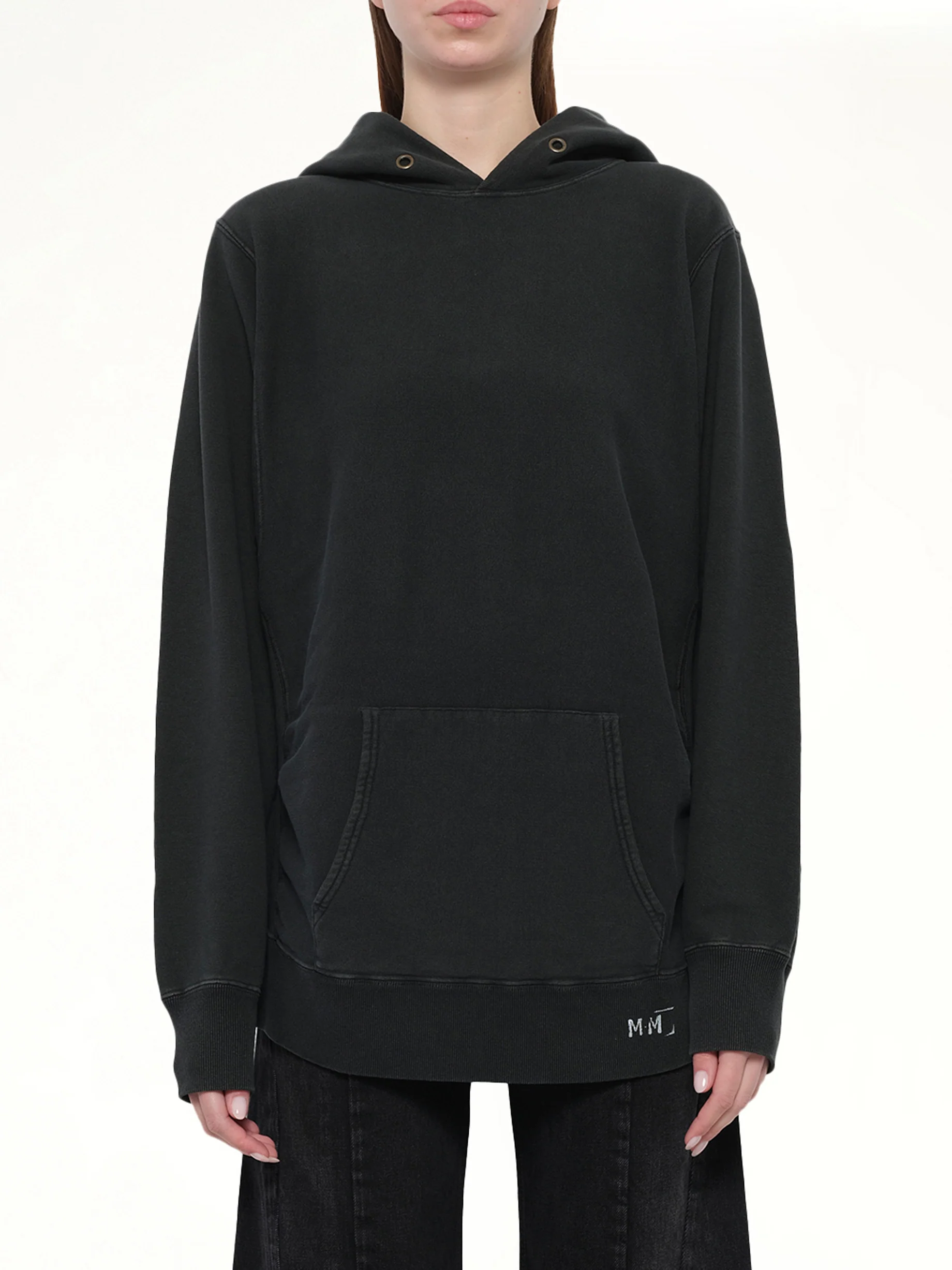 Organic Cotton Fleece Hoodie in Vintage Carbon