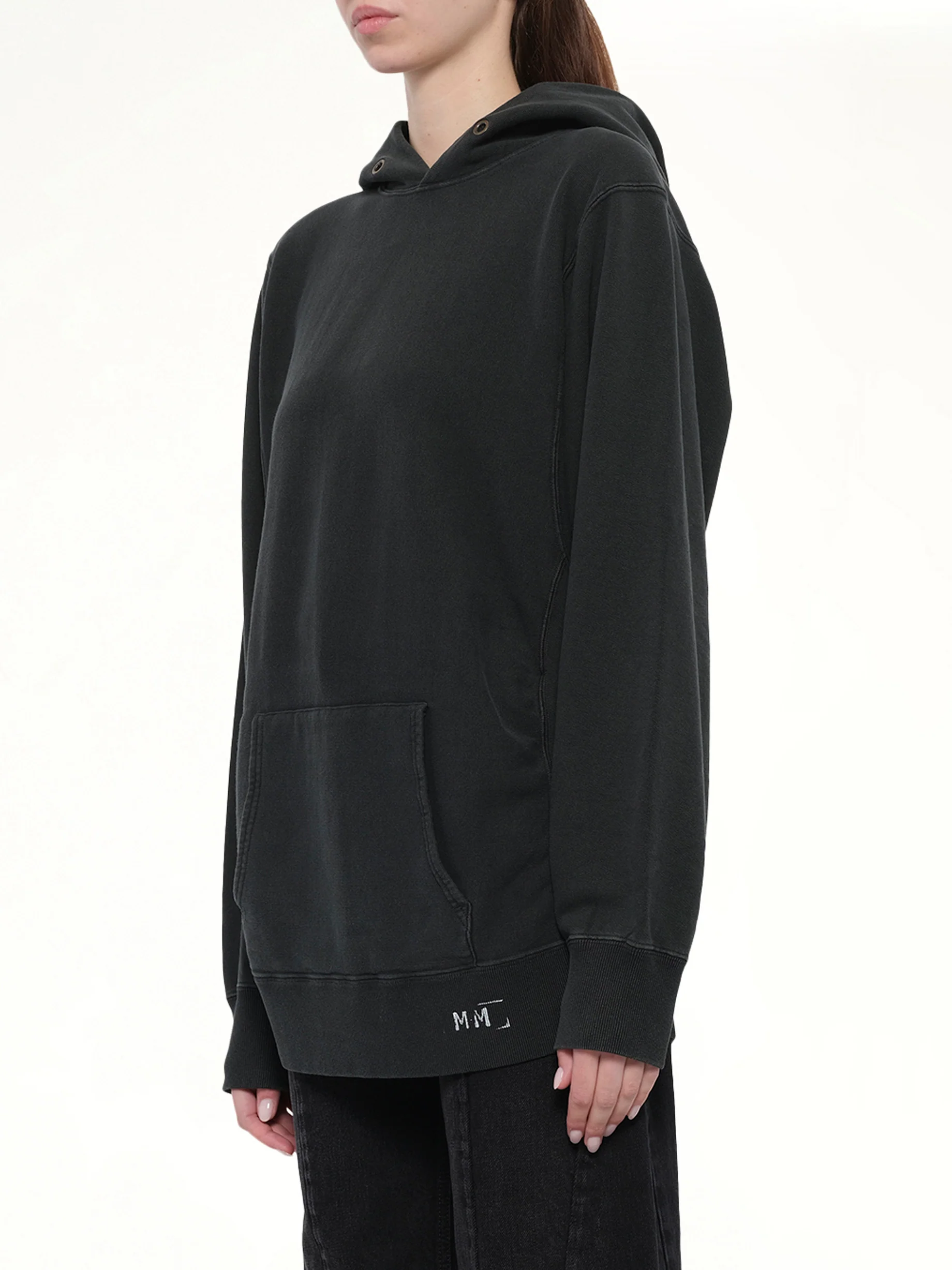 Organic Cotton Fleece Hoodie in Vintage Carbon - Image 3