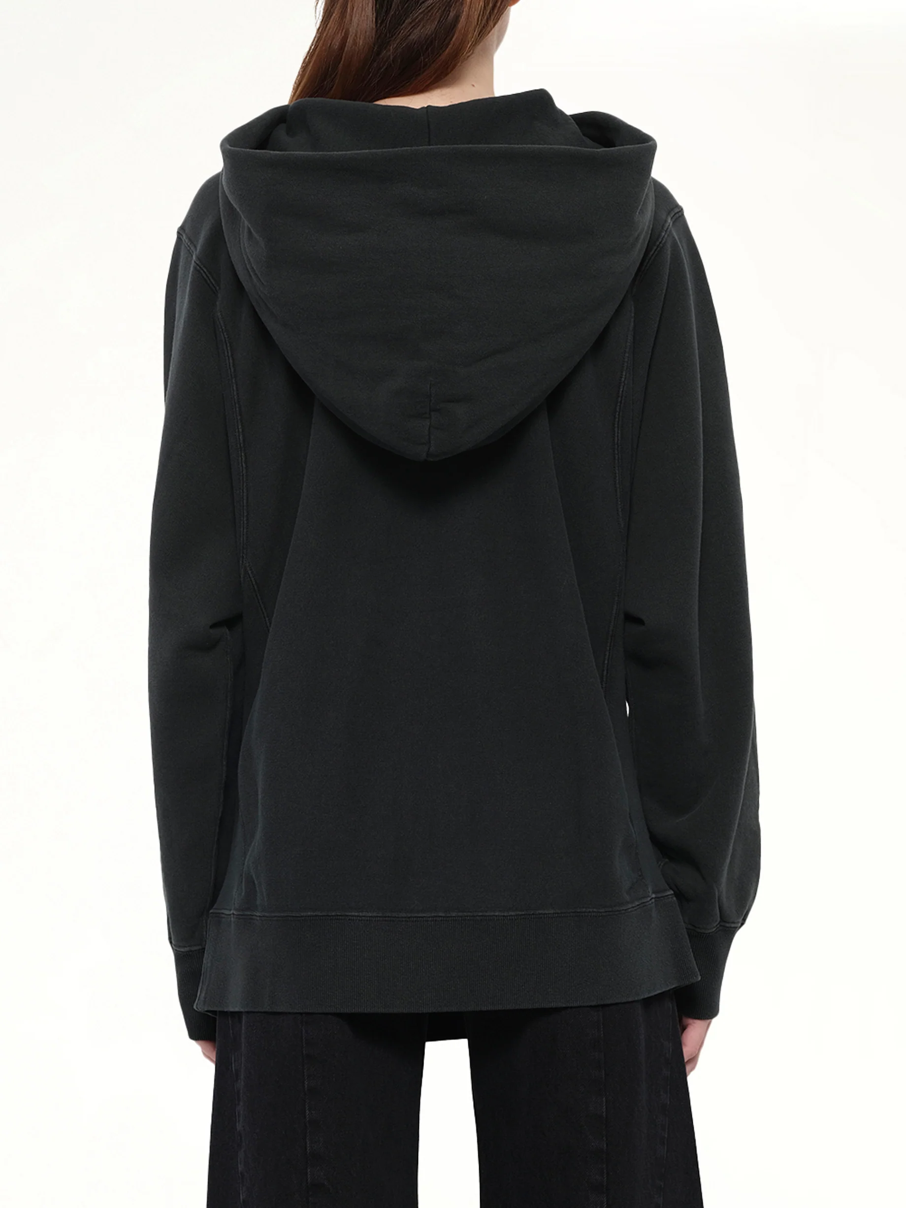 Organic Cotton Fleece Hoodie in Vintage Carbon - Image 5