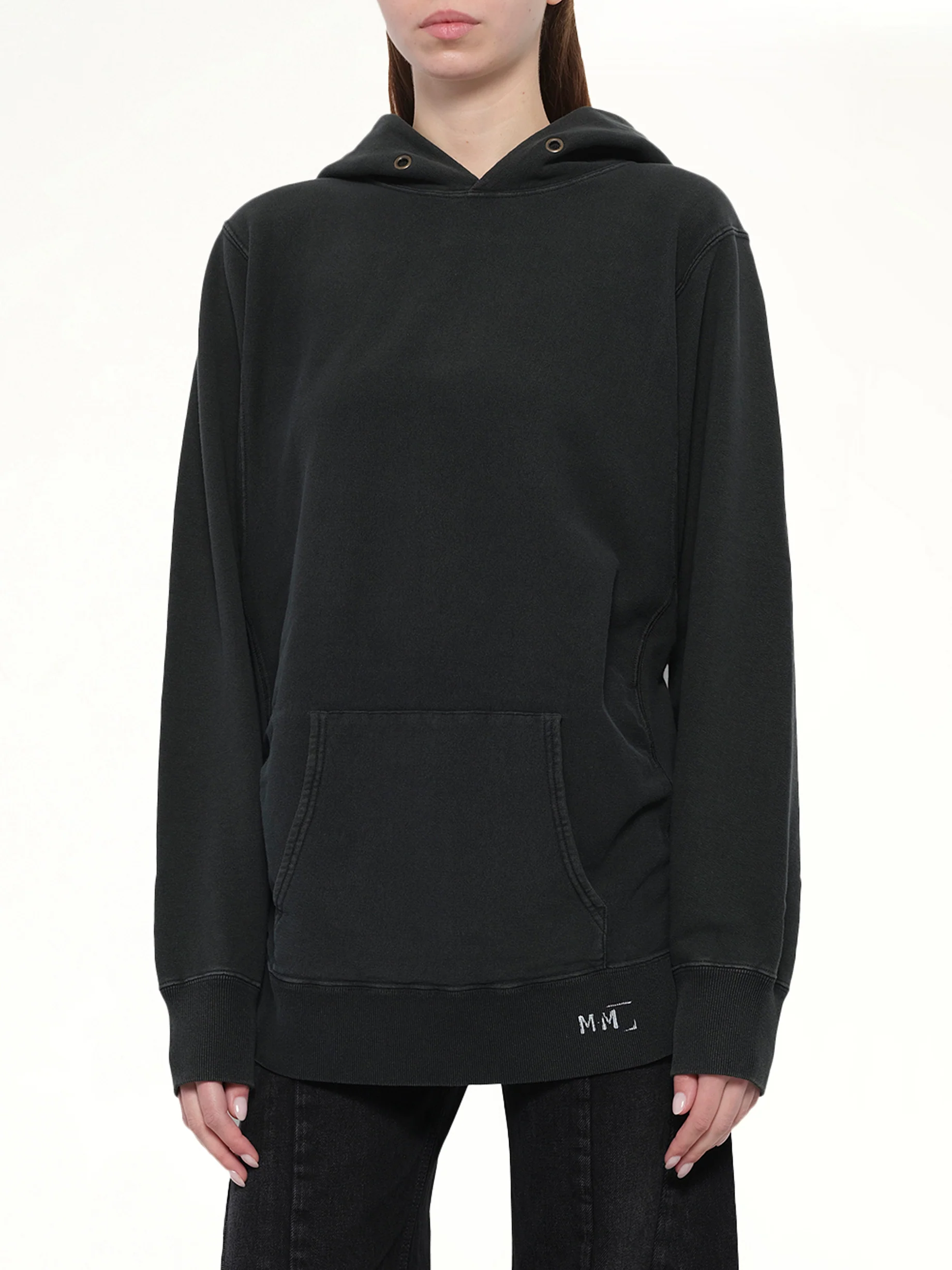 Organic Cotton Fleece Hoodie in Vintage Carbon - Image 6