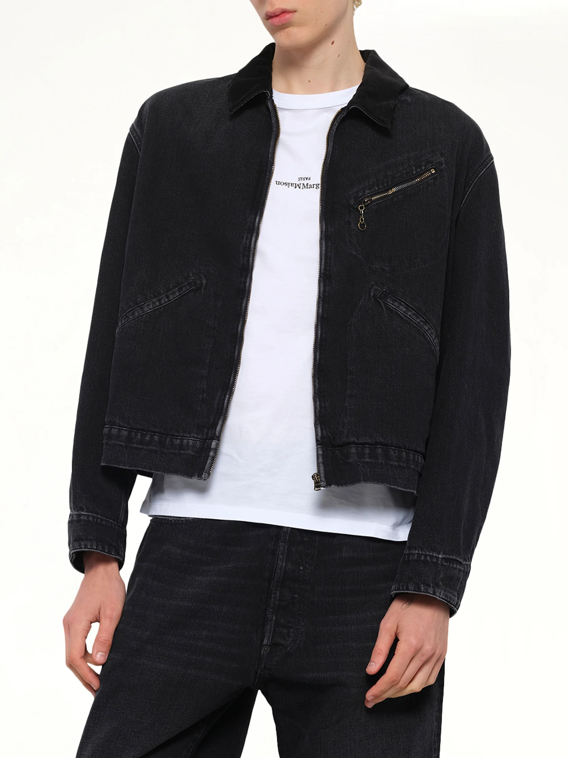 Original Japanese Denim Jacket in Washed Black - Image 6