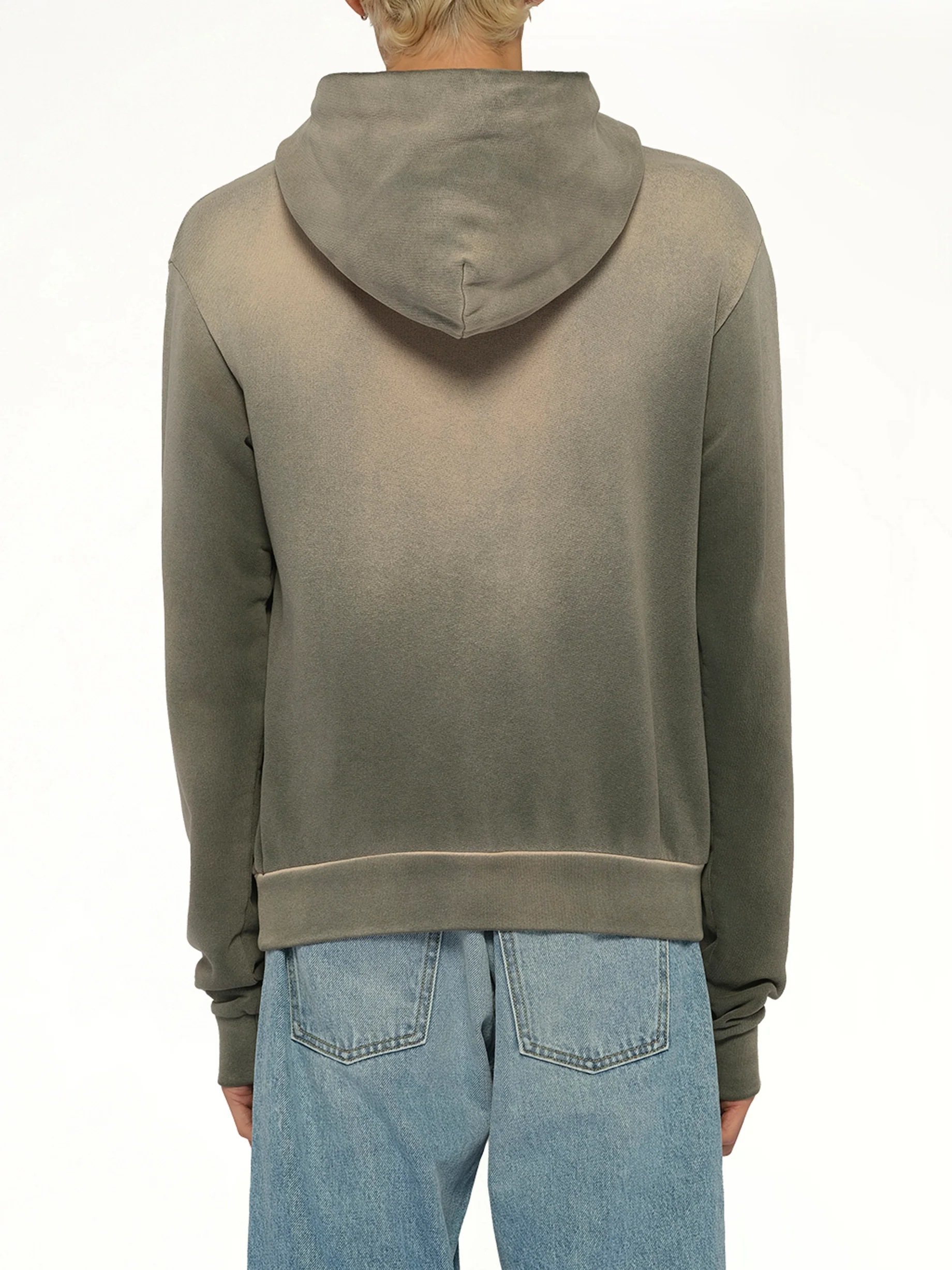 Overdyed Hoodie in Khaki - Image 5