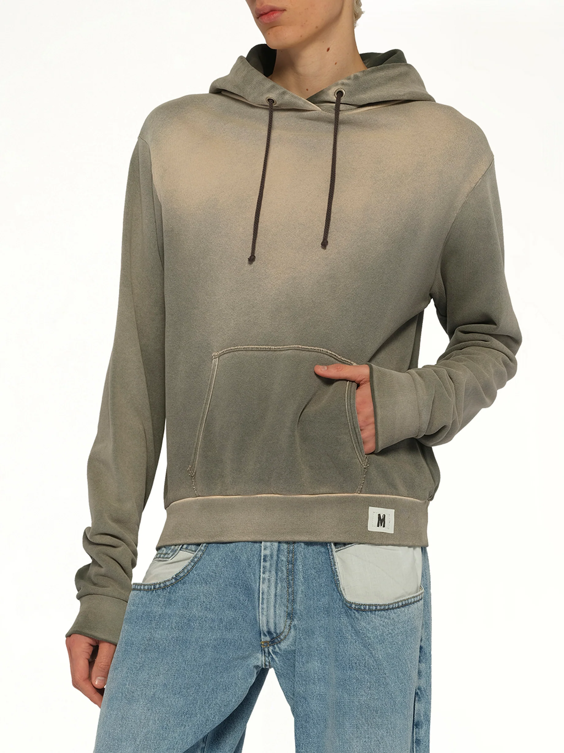 Overdyed Hoodie in Khaki - Image 6