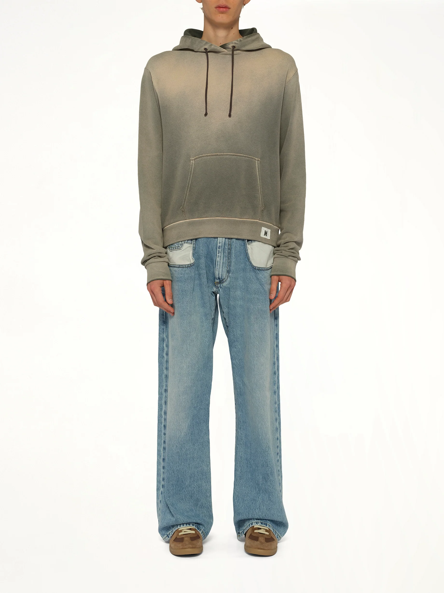 Overdyed Hoodie in Khaki - Image 7