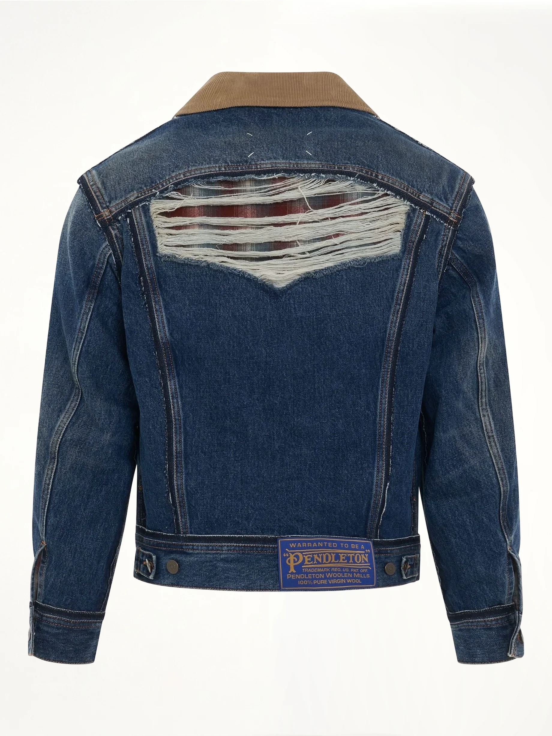 Oversize Deconstruction Cut-Out Denim Jacket - Image 4