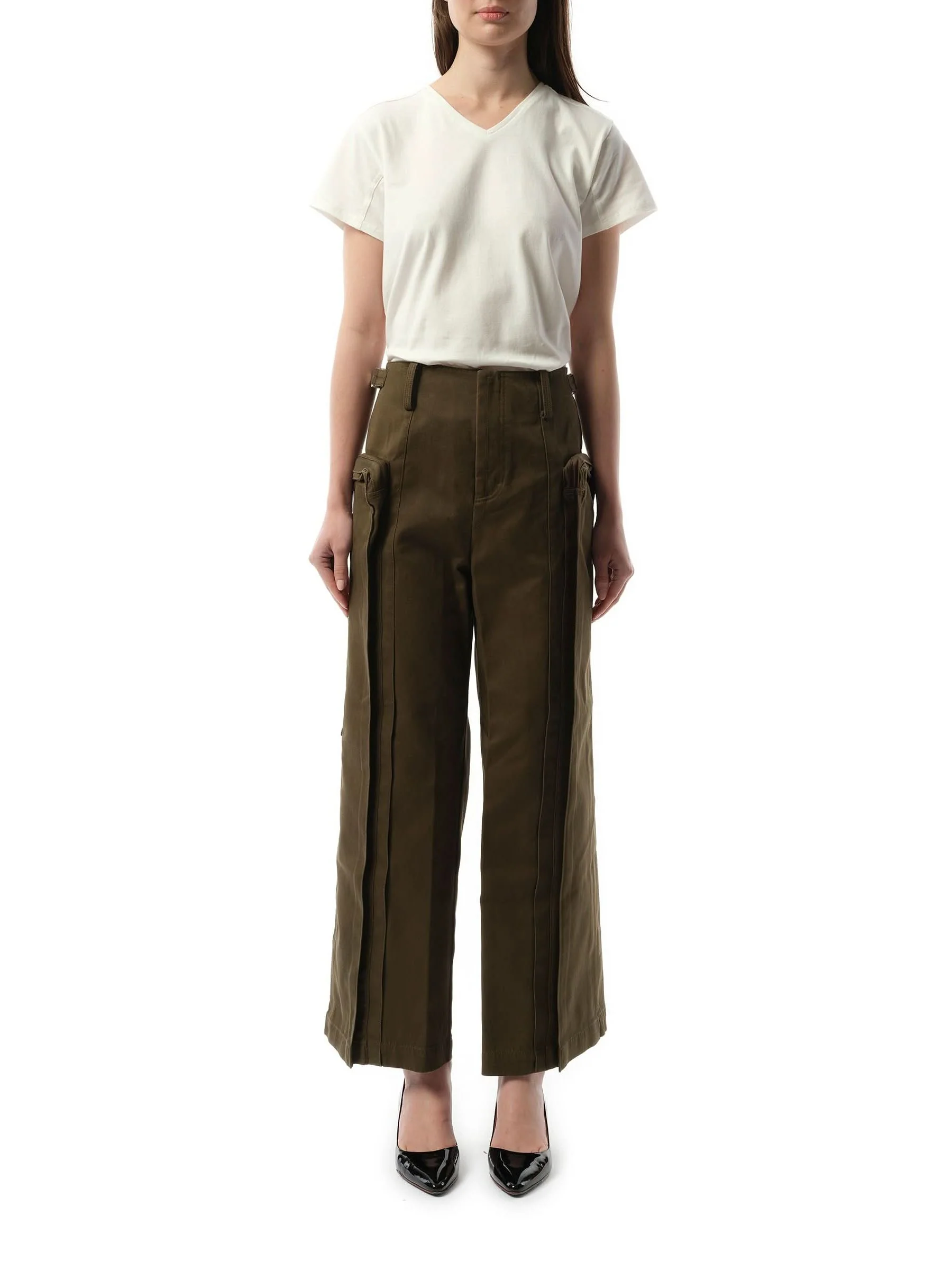 Oversized Cargo Pants in Olive - Image 4