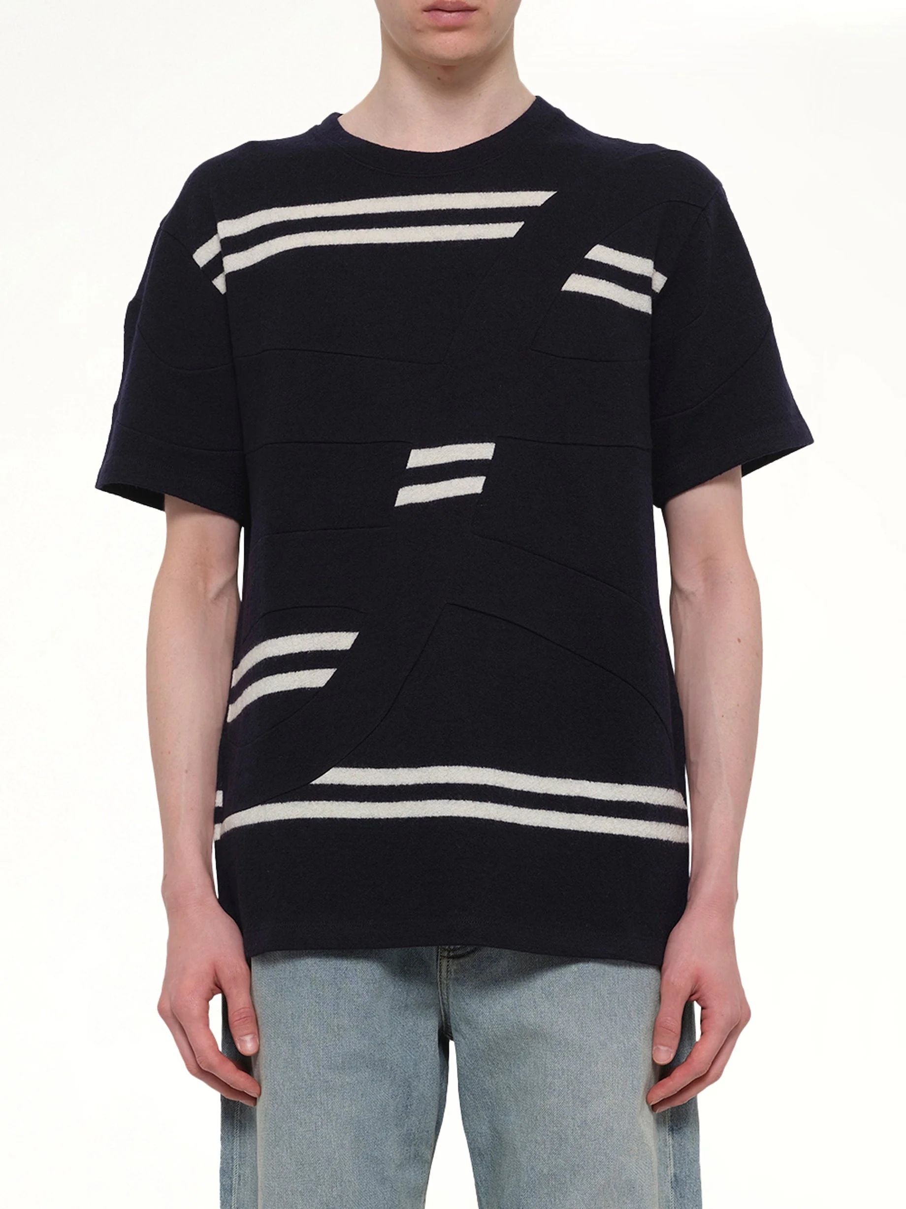 Oversized Fit T-Shirt in Navy/White