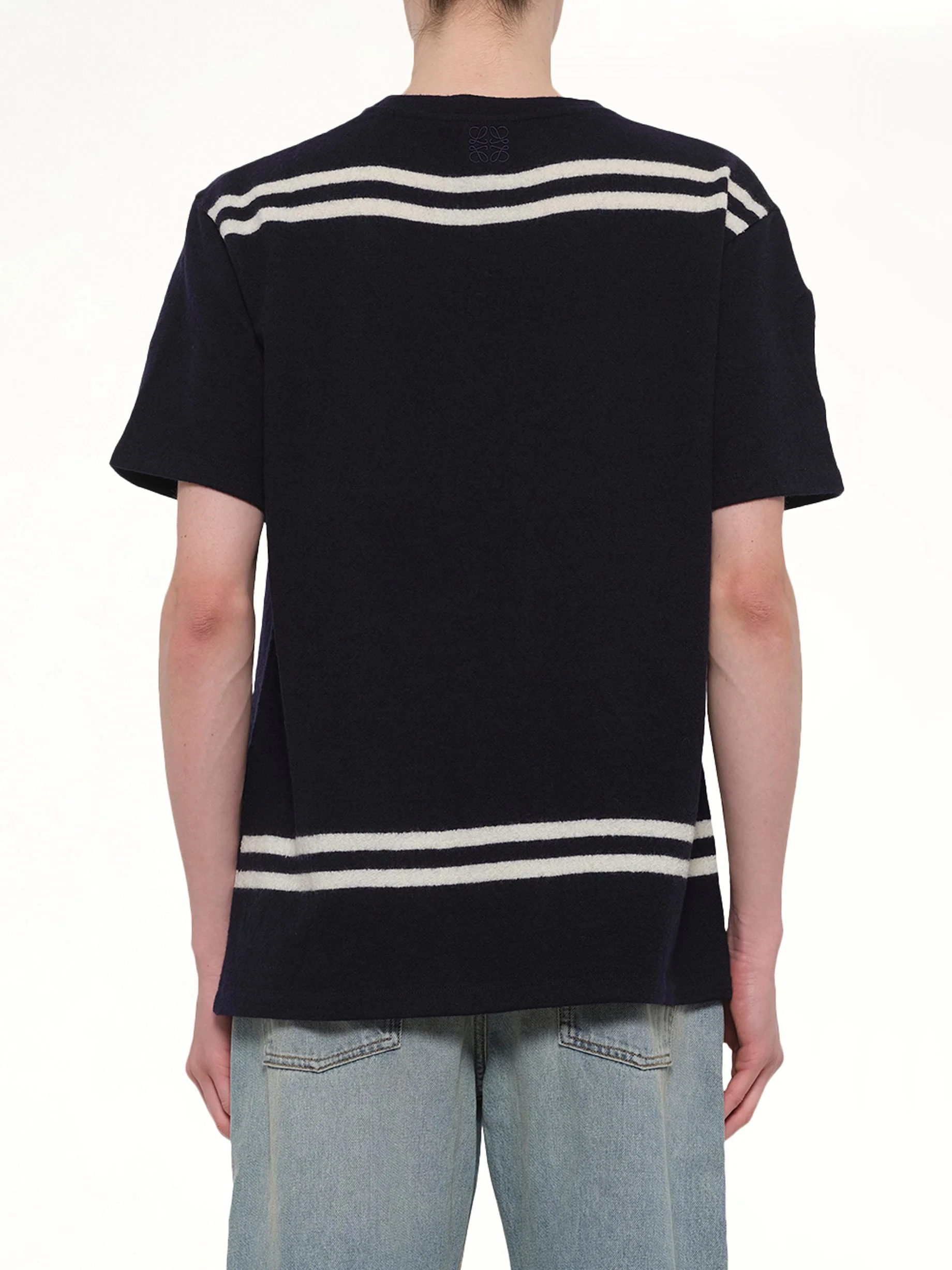 Oversized Fit T-Shirt in Navy/White - Image 5