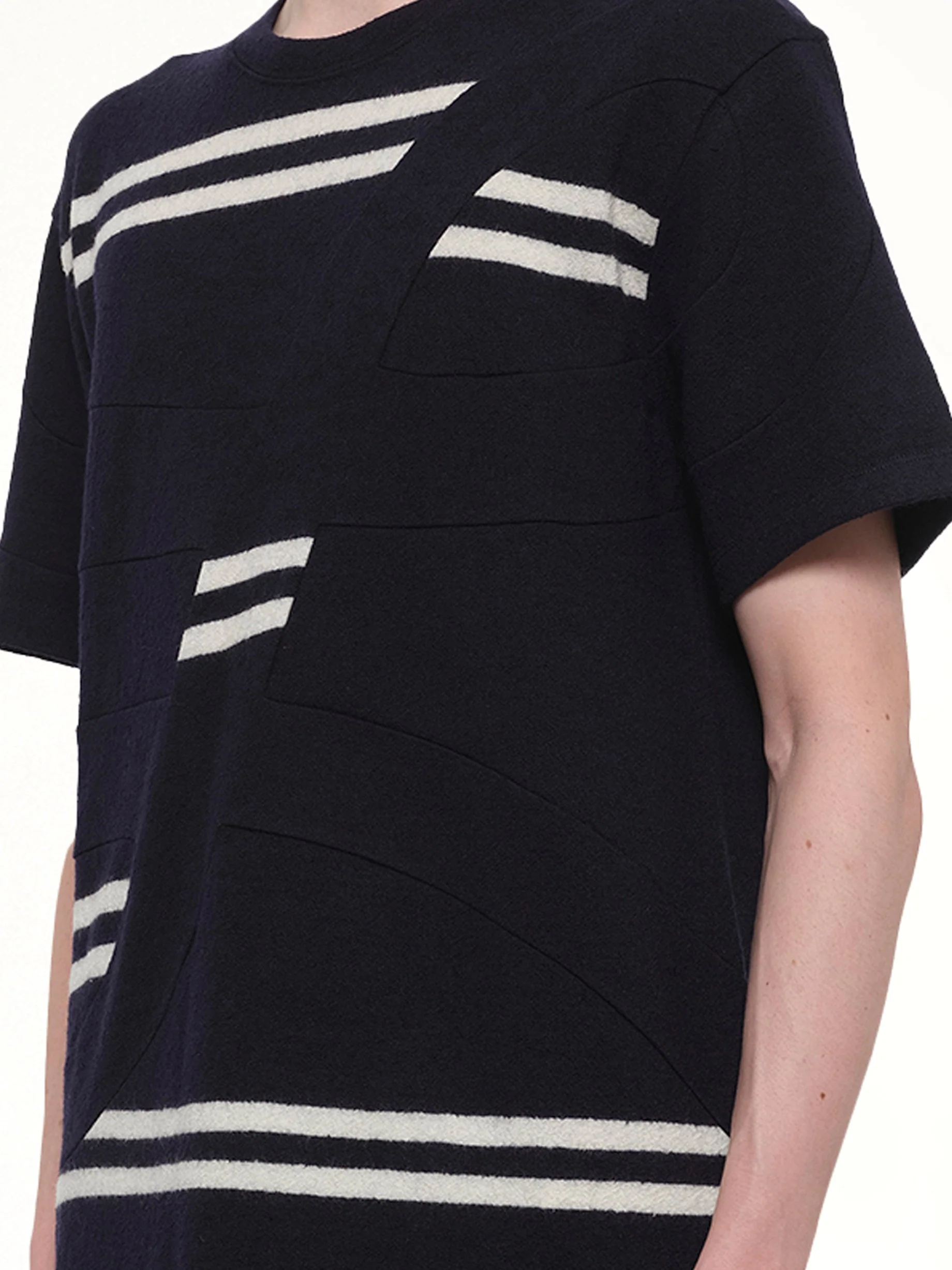 Oversized Fit T-Shirt in Navy/White - Image 8