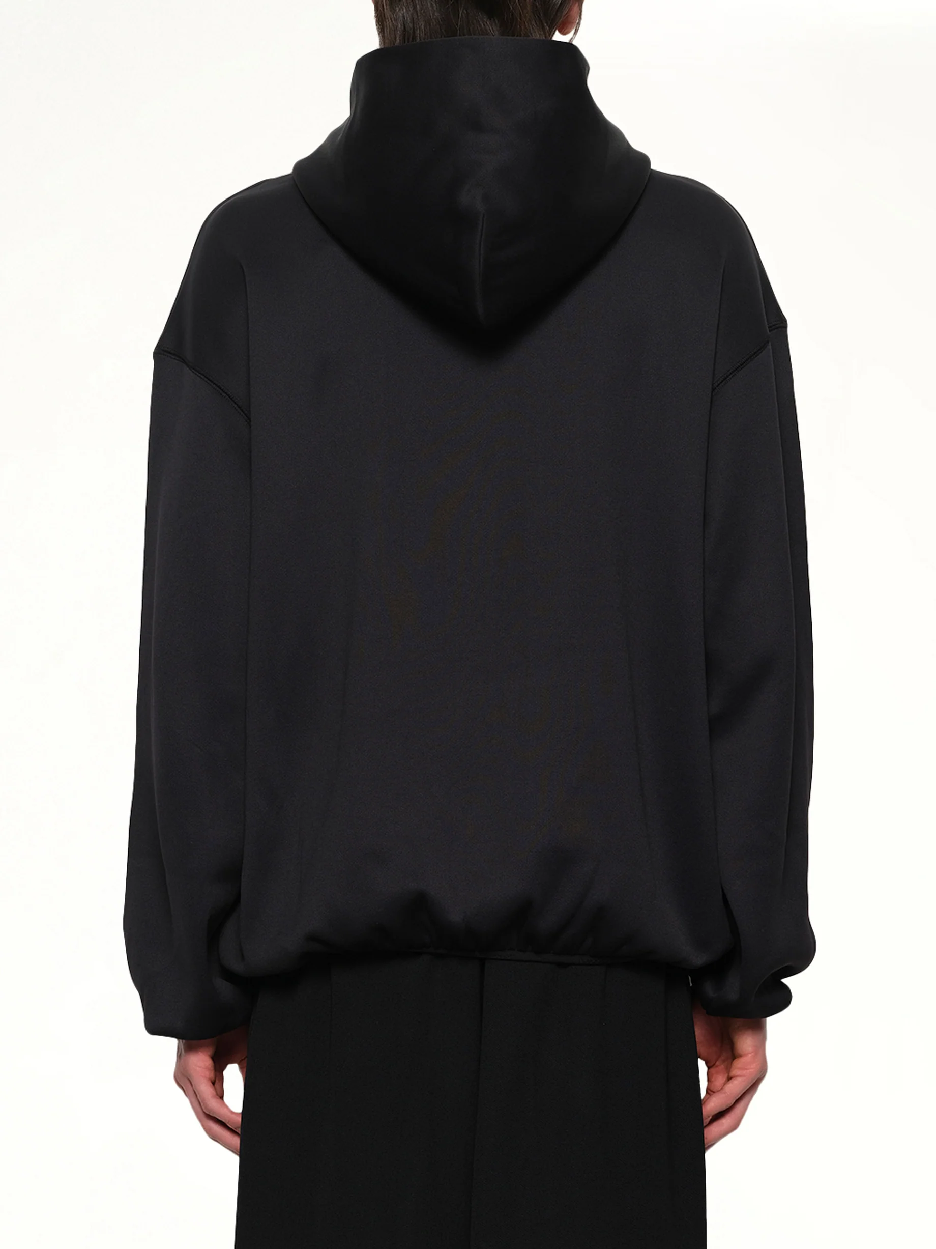 Oversized Panelled Hoodie in Black - Image 5