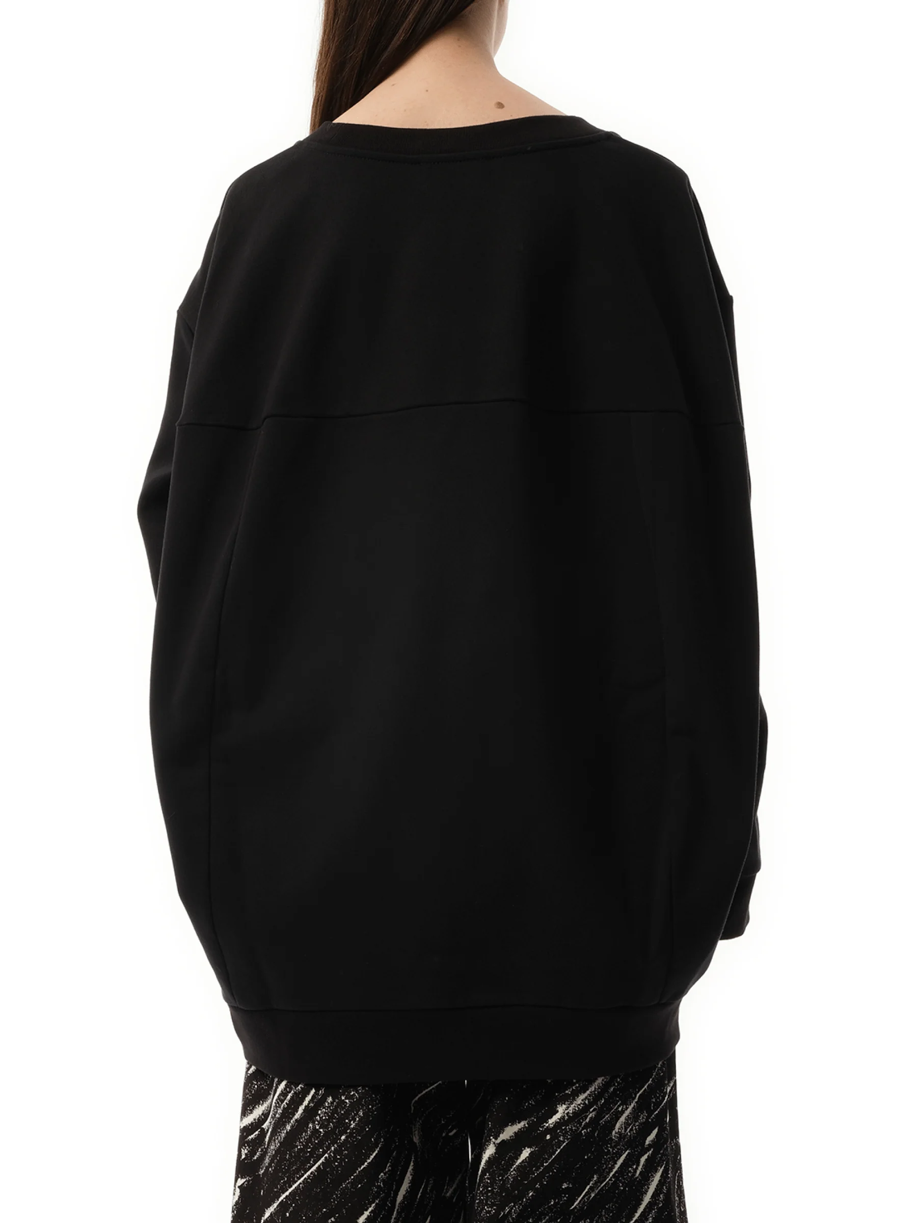Oversized Sweatshirt Dress in Black - Image 6